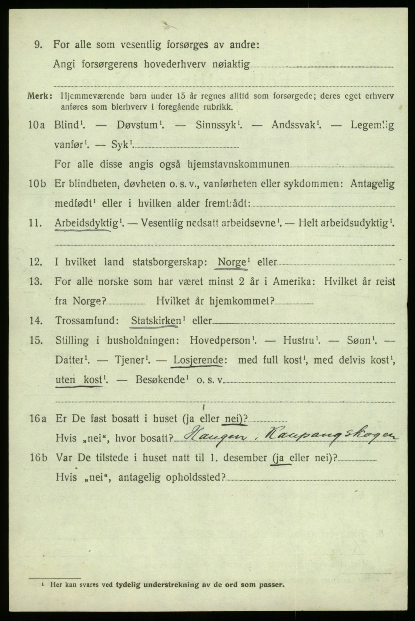 SAB, 1920 census for Sogndal, 1920, p. 3384