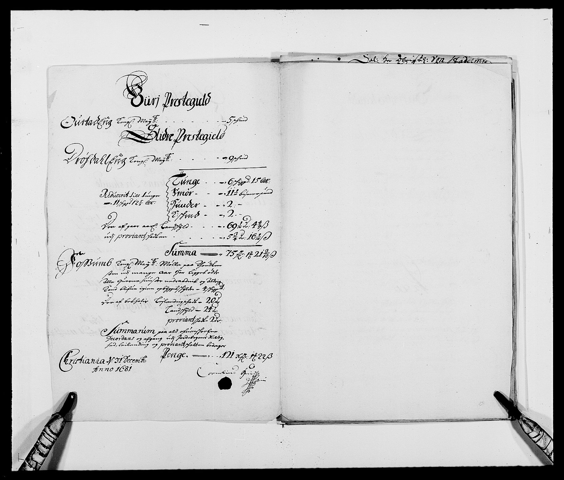 Rentekammeret inntil 1814, Reviderte regnskaper, Fogderegnskap, RA/EA-4092/R18/L1279: Fogderegnskap Hadeland, Toten og Valdres, 1681, p. 201