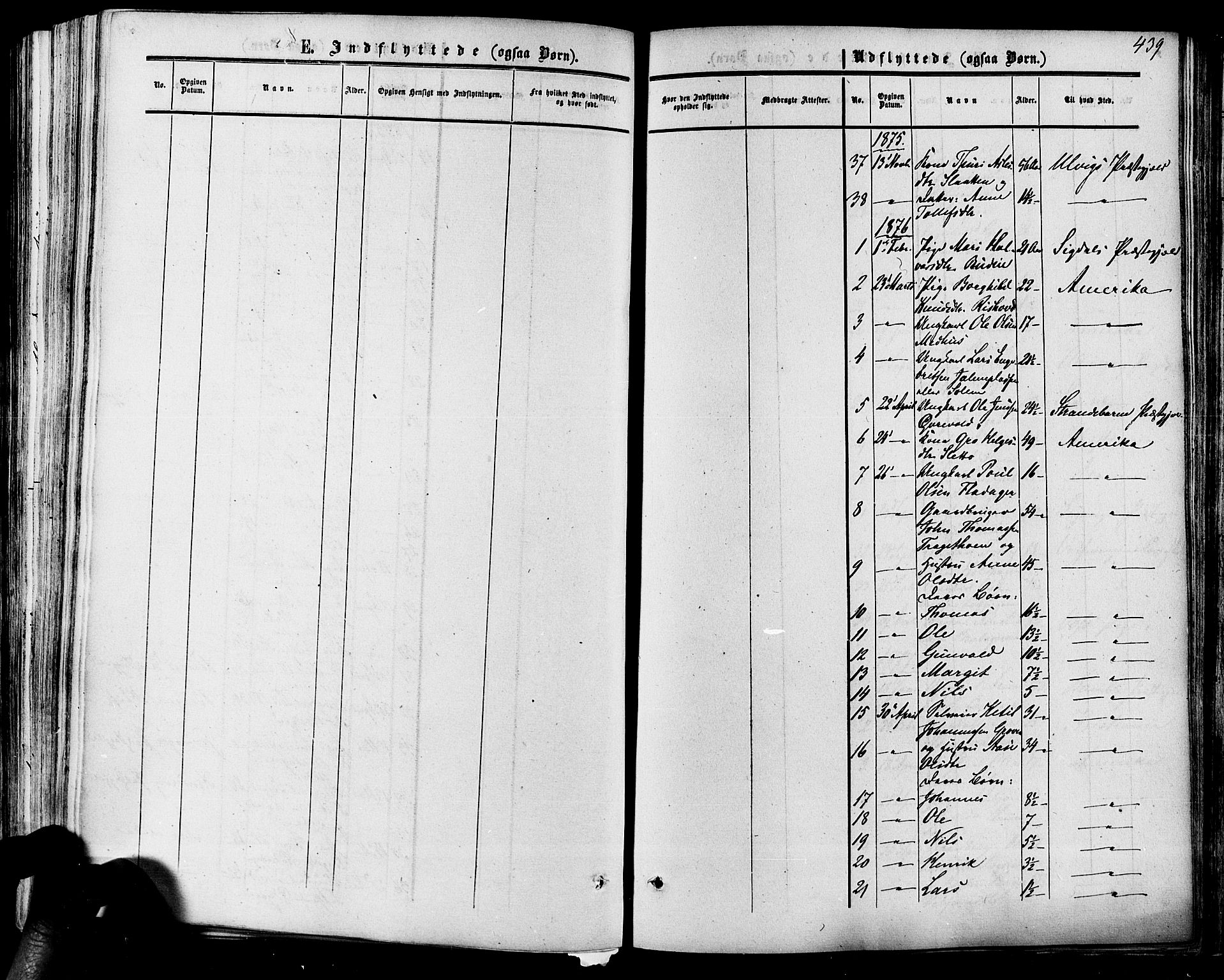 Hol kirkebøker, SAKO/A-227/F/Fa/L0002: Parish register (official) no. I 2, 1870-1886, p. 439