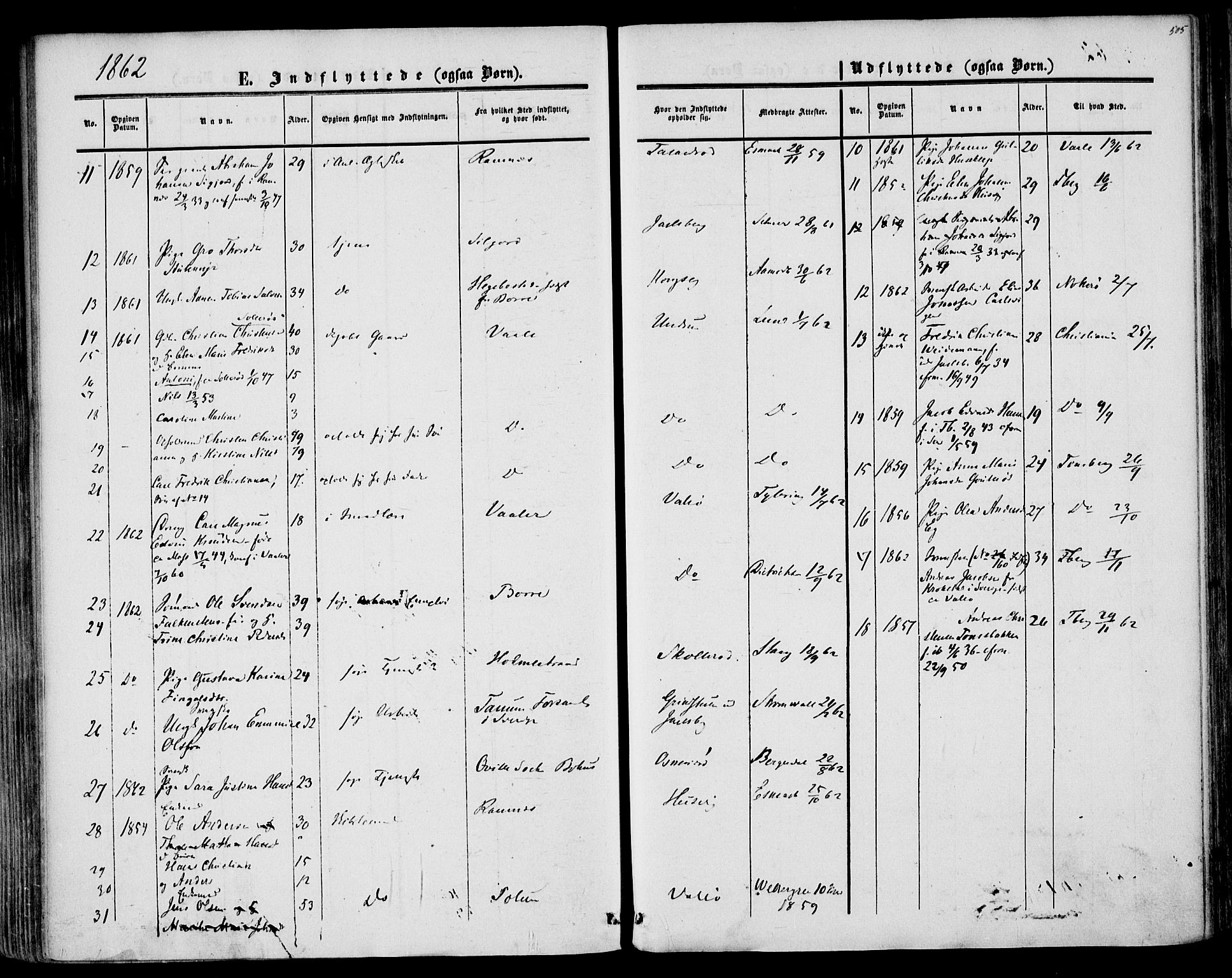 Sem kirkebøker, SAKO/A-5/F/Fa/L0007: Parish register (official) no. I 7, 1856-1865, p. 505