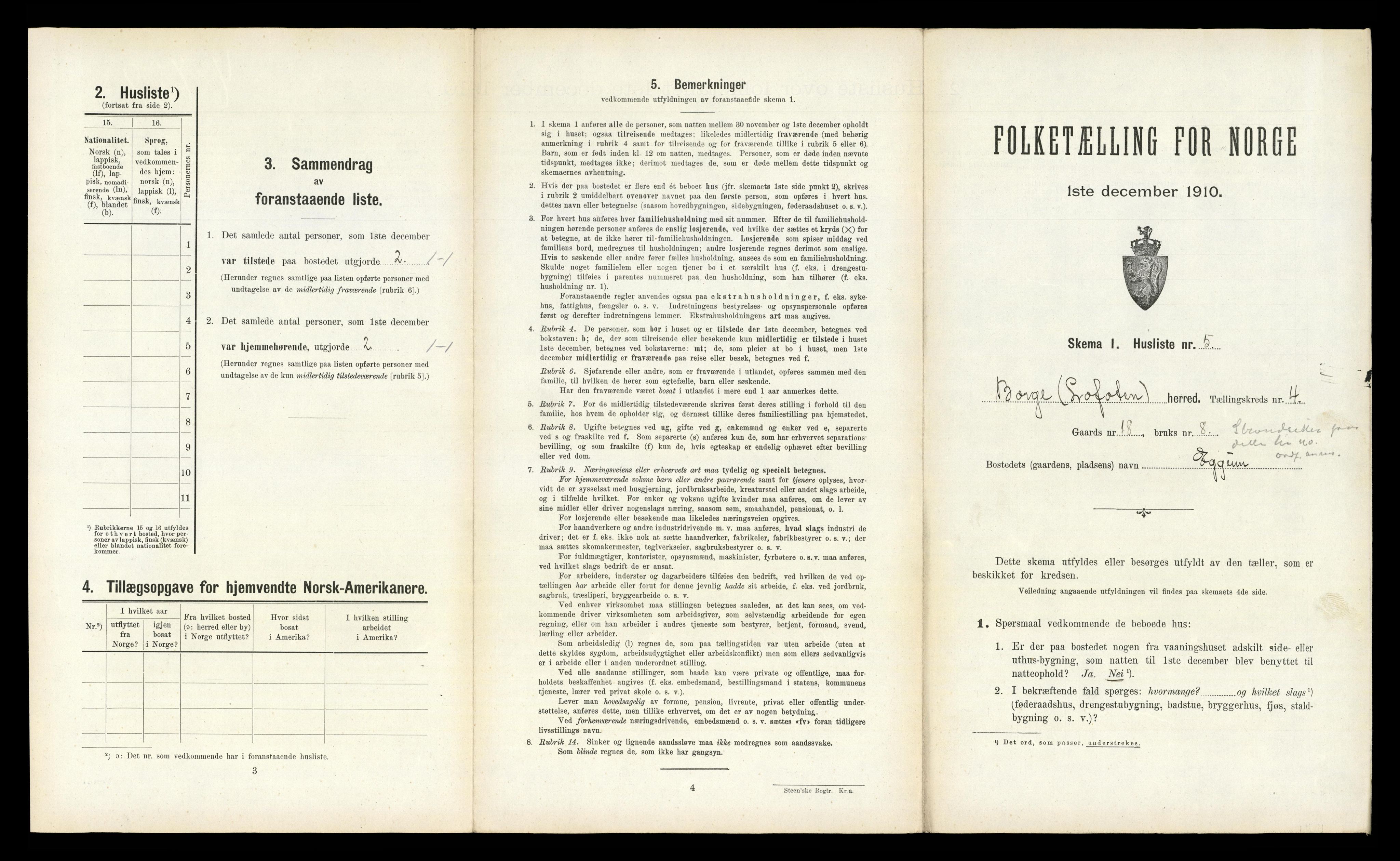 RA, 1910 census for Borge, 1910, p. 365