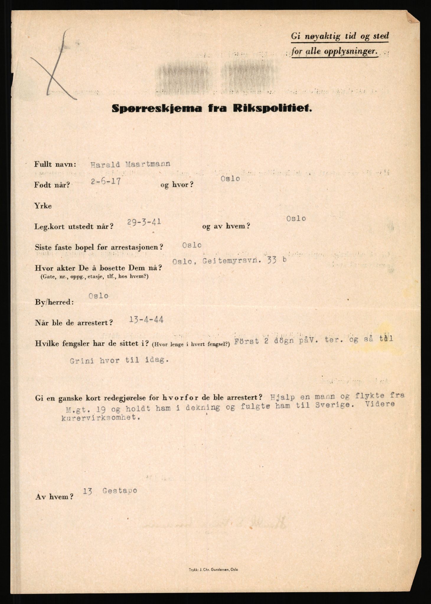 Rikspolitisjefen, AV/RA-S-1560/L/L0012: Mogensen, Øivind - Noraas, Lars, 1940-1945, p. 352