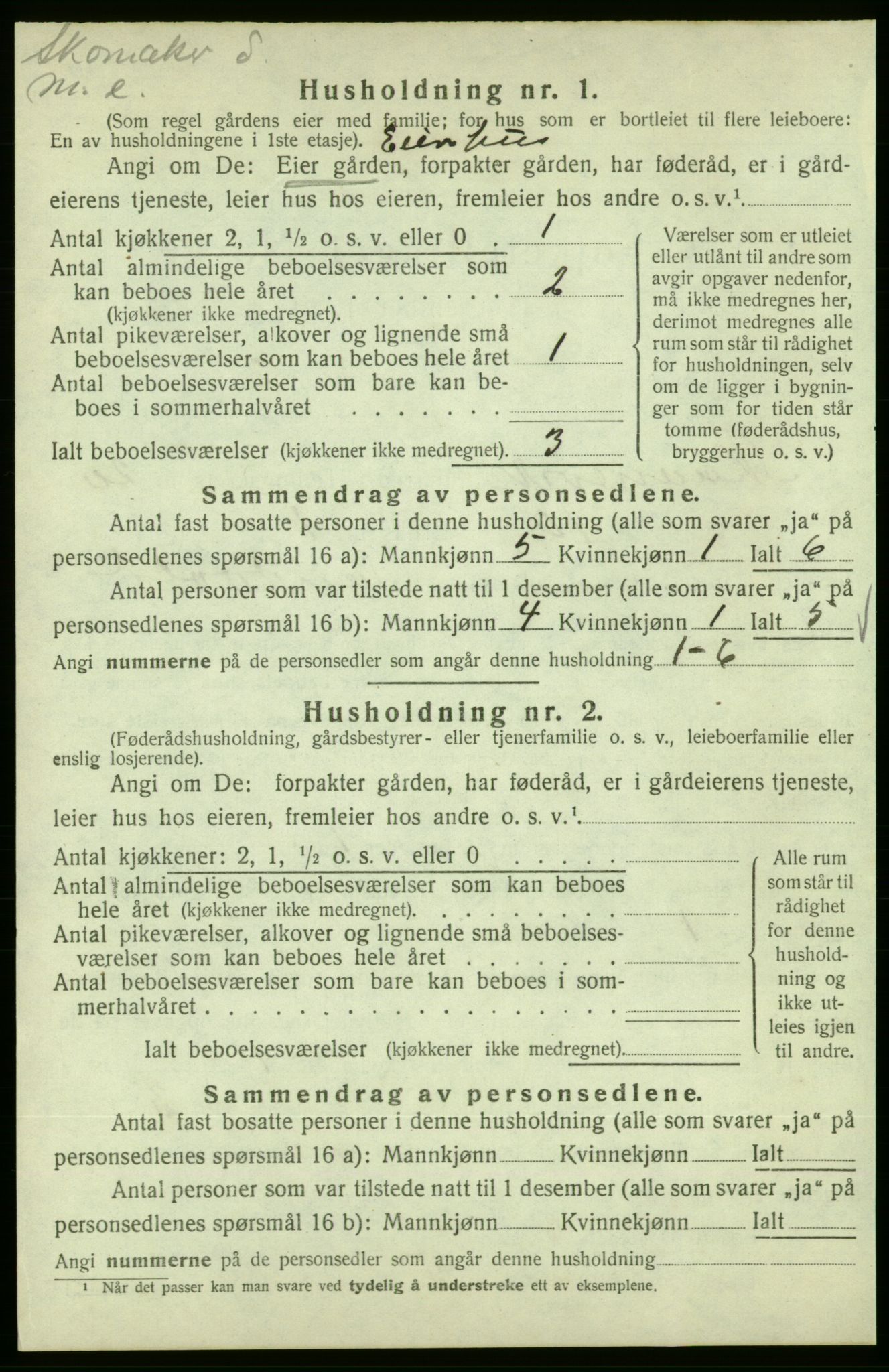 SAB, 1920 census for Skånevik, 1920, p. 2010