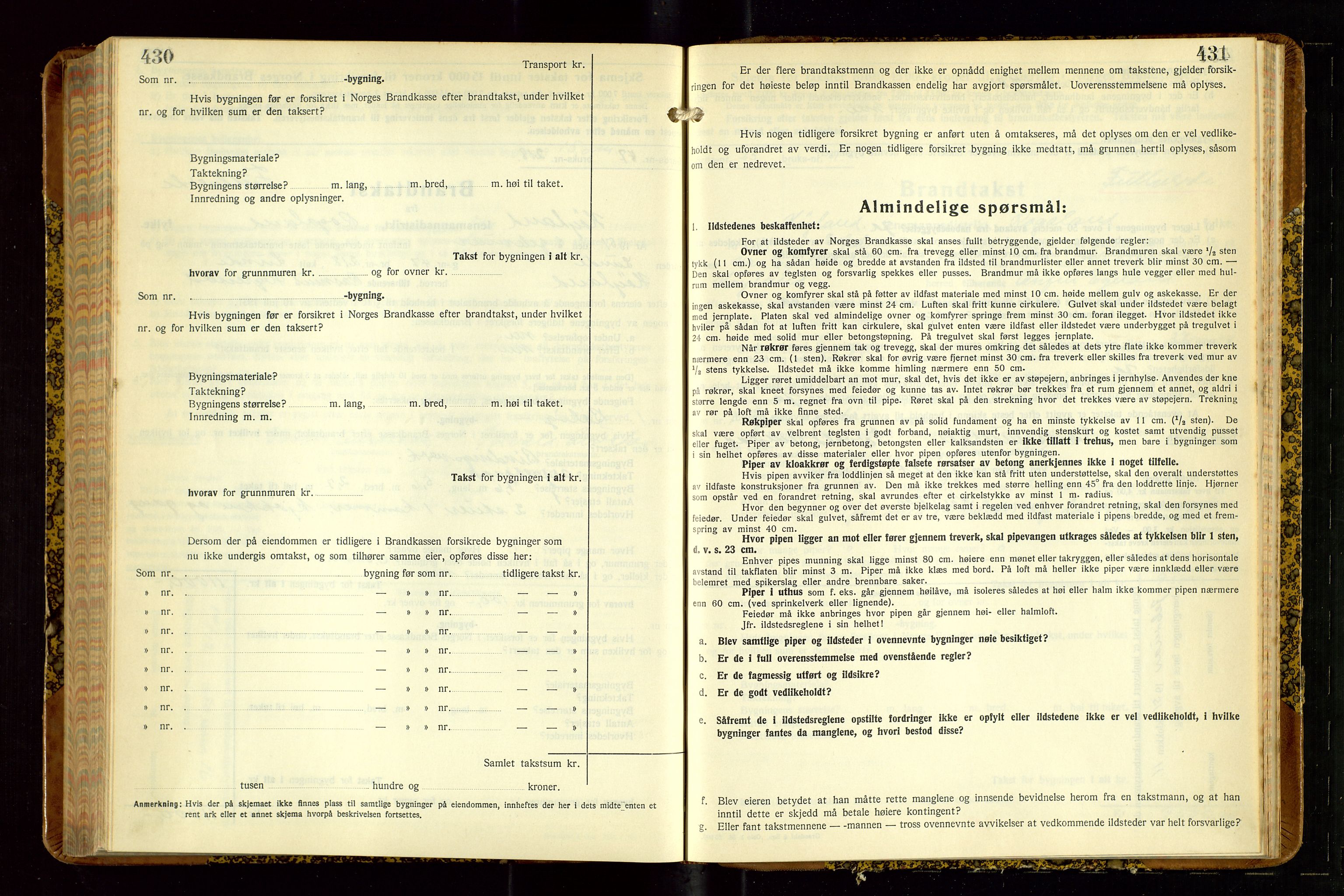 Høyland/Sandnes lensmannskontor, AV/SAST-A-100166/Gob/L0008: "Branntakstprotokoll", 1940-1952, p. 430-431