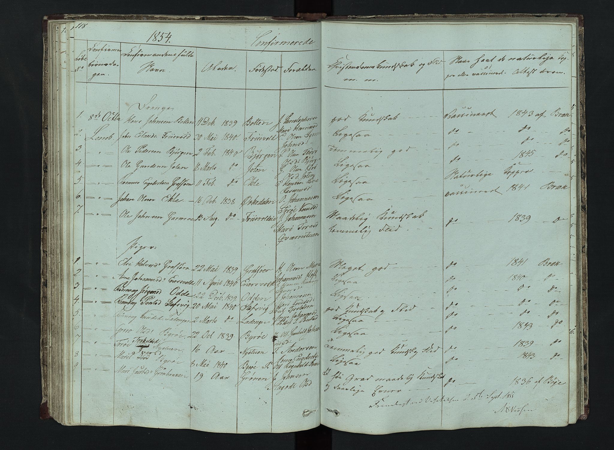 Lom prestekontor, AV/SAH-PREST-070/L/L0014: Parish register (copy) no. 14, 1845-1876, p. 118-119