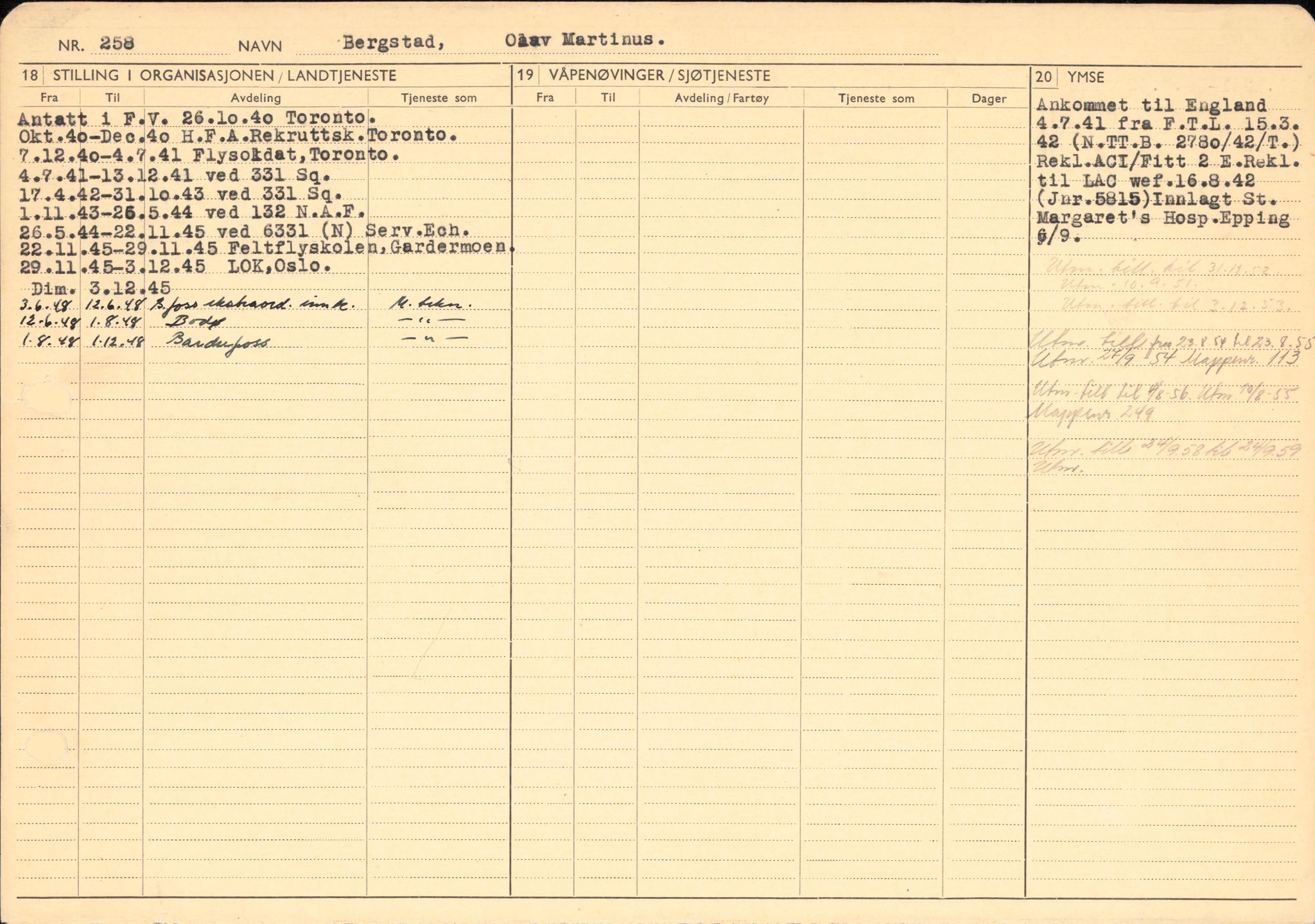 Forsvaret, Forsvarets overkommando/Luftforsvarsstaben, RA/RAFA-4079/P/Pa/L0029: Personellpapirer, 1912, p. 146