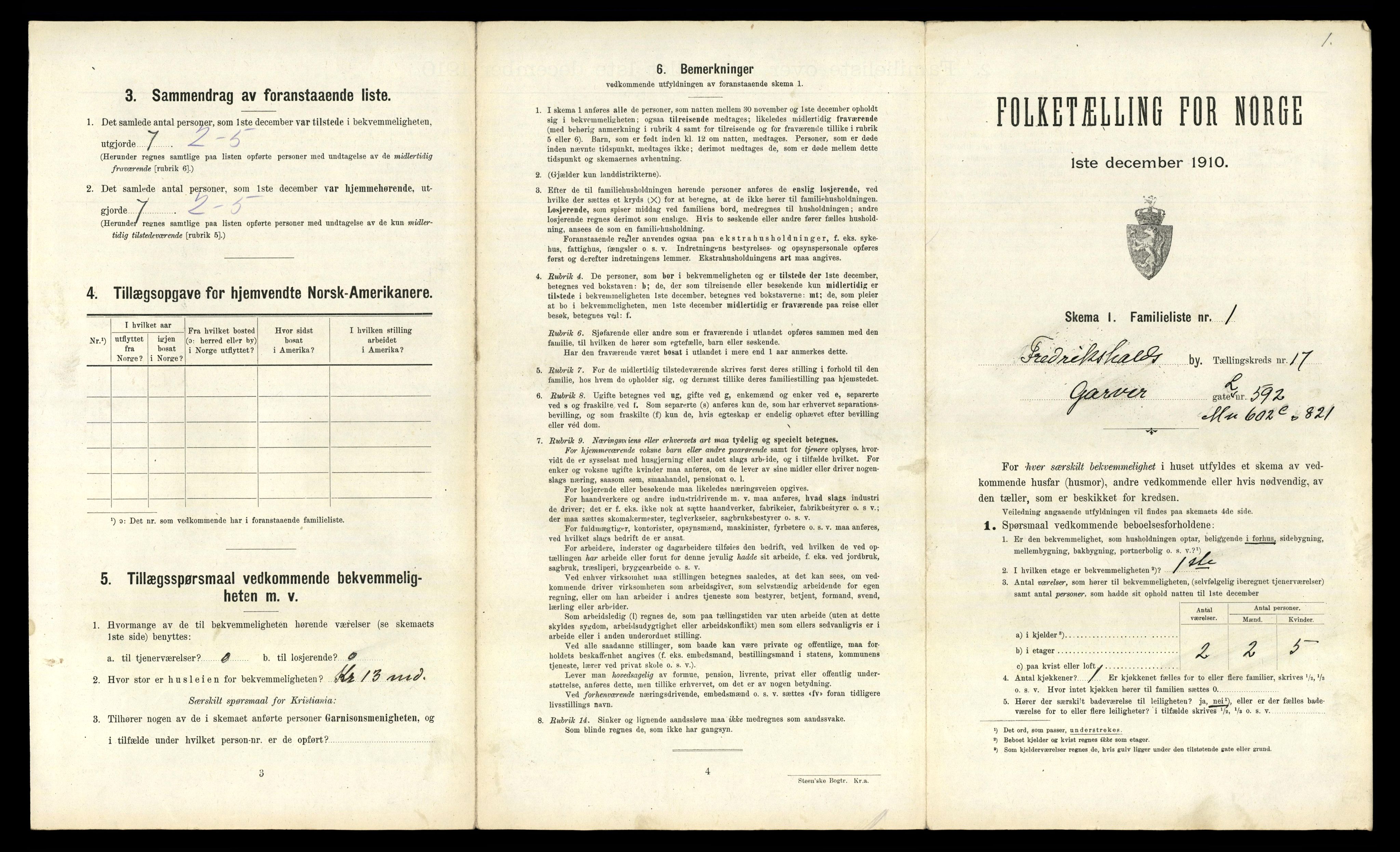 RA, 1910 census for Fredrikshald, 1910, p. 5802