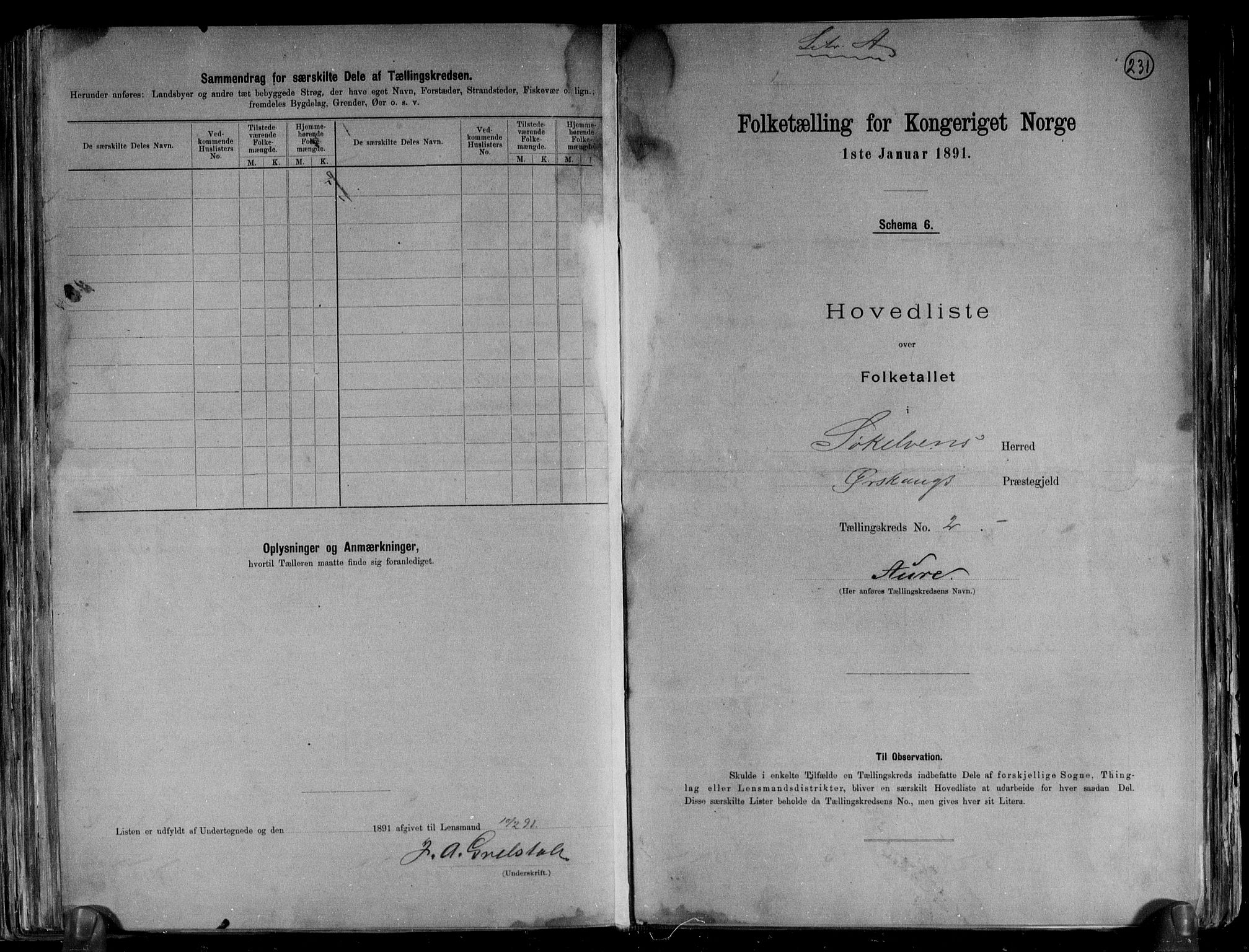 RA, 1891 census for 1528 Sykkylven, 1891, p. 6