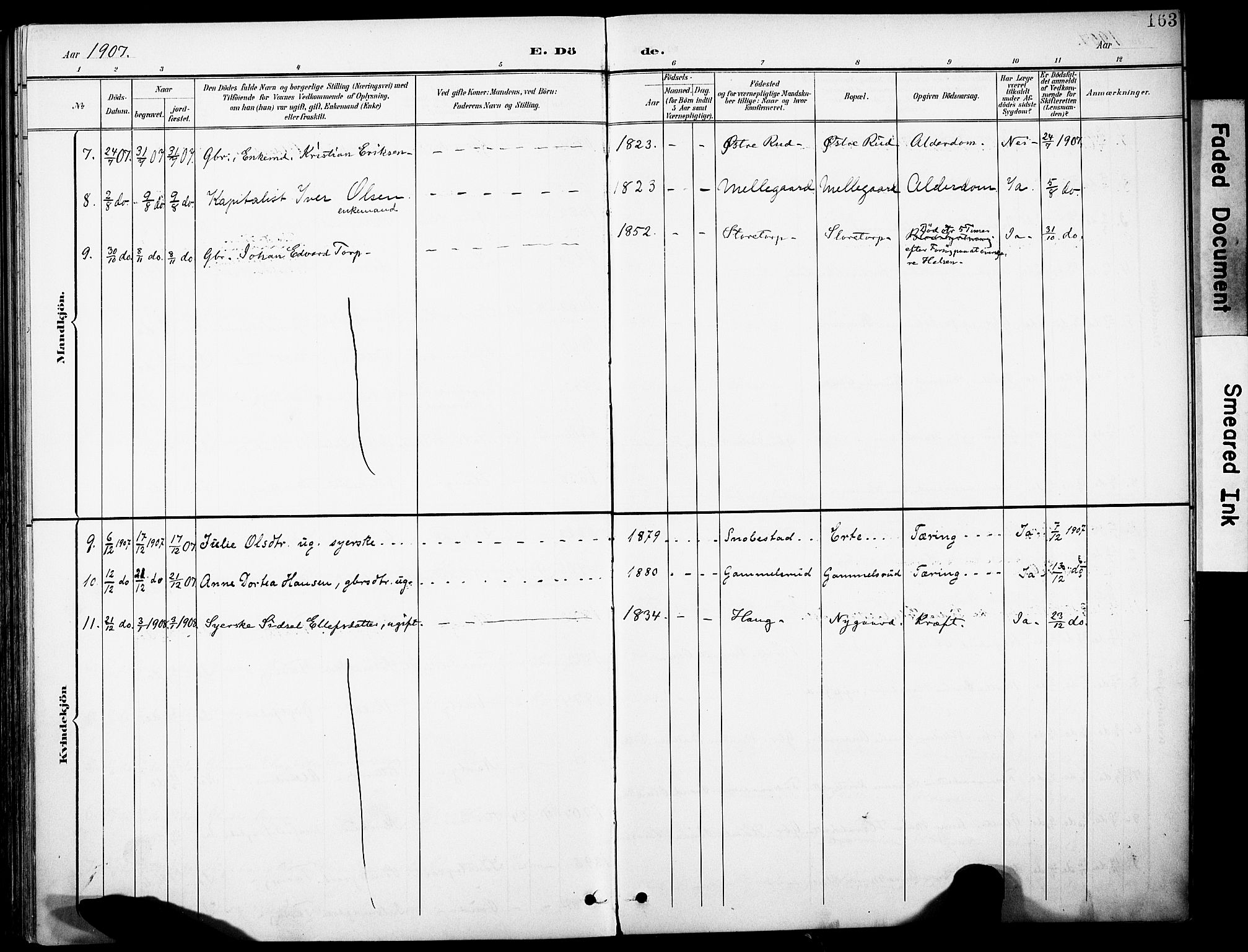 Rakkestad prestekontor Kirkebøker, AV/SAO-A-2008/F/Fb/L0002: Parish register (official) no. II 2, 1900-1920, p. 163