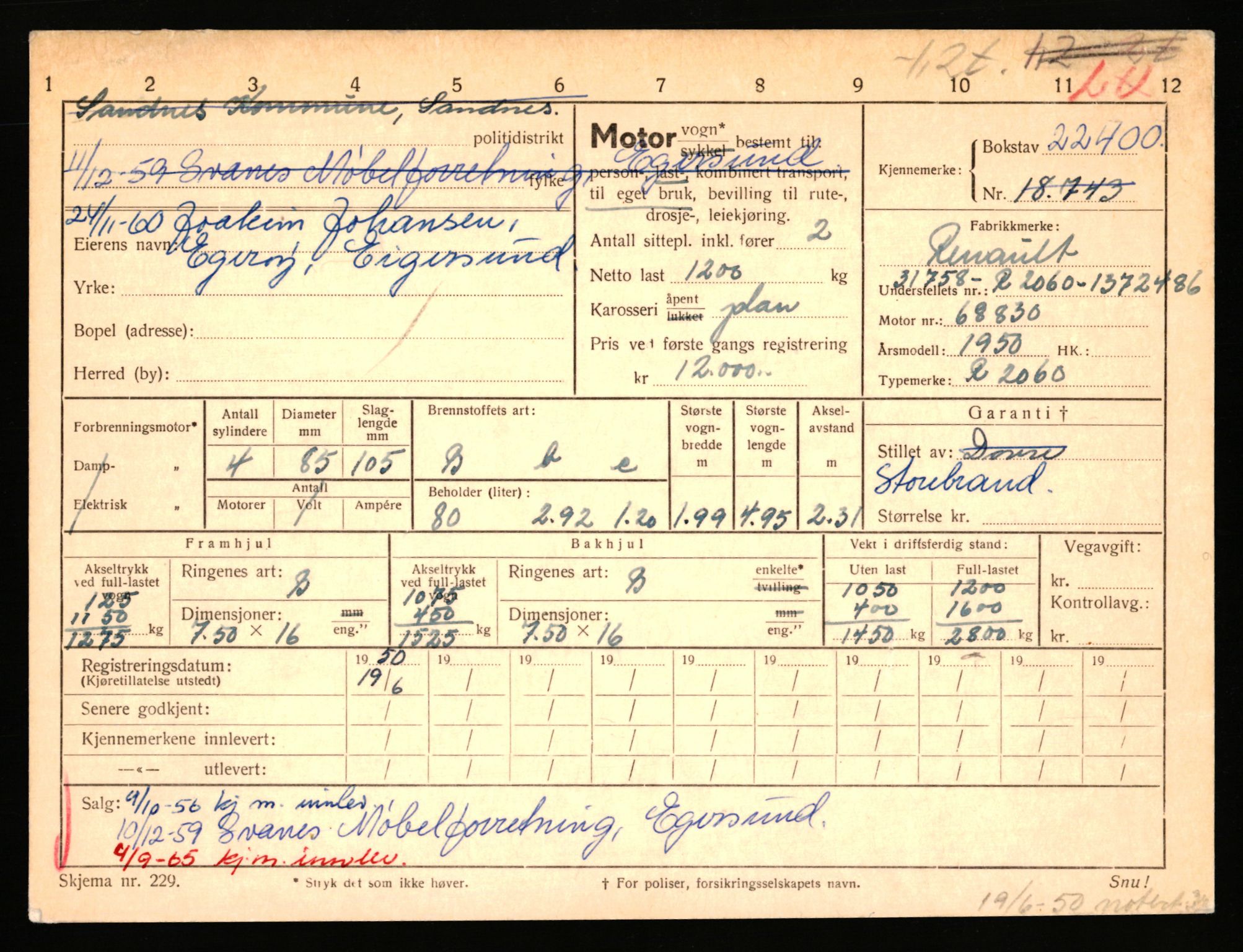 Stavanger trafikkstasjon, AV/SAST-A-101942/0/F/L0039: L-22300 - L-22799, 1930-1971, p. 485