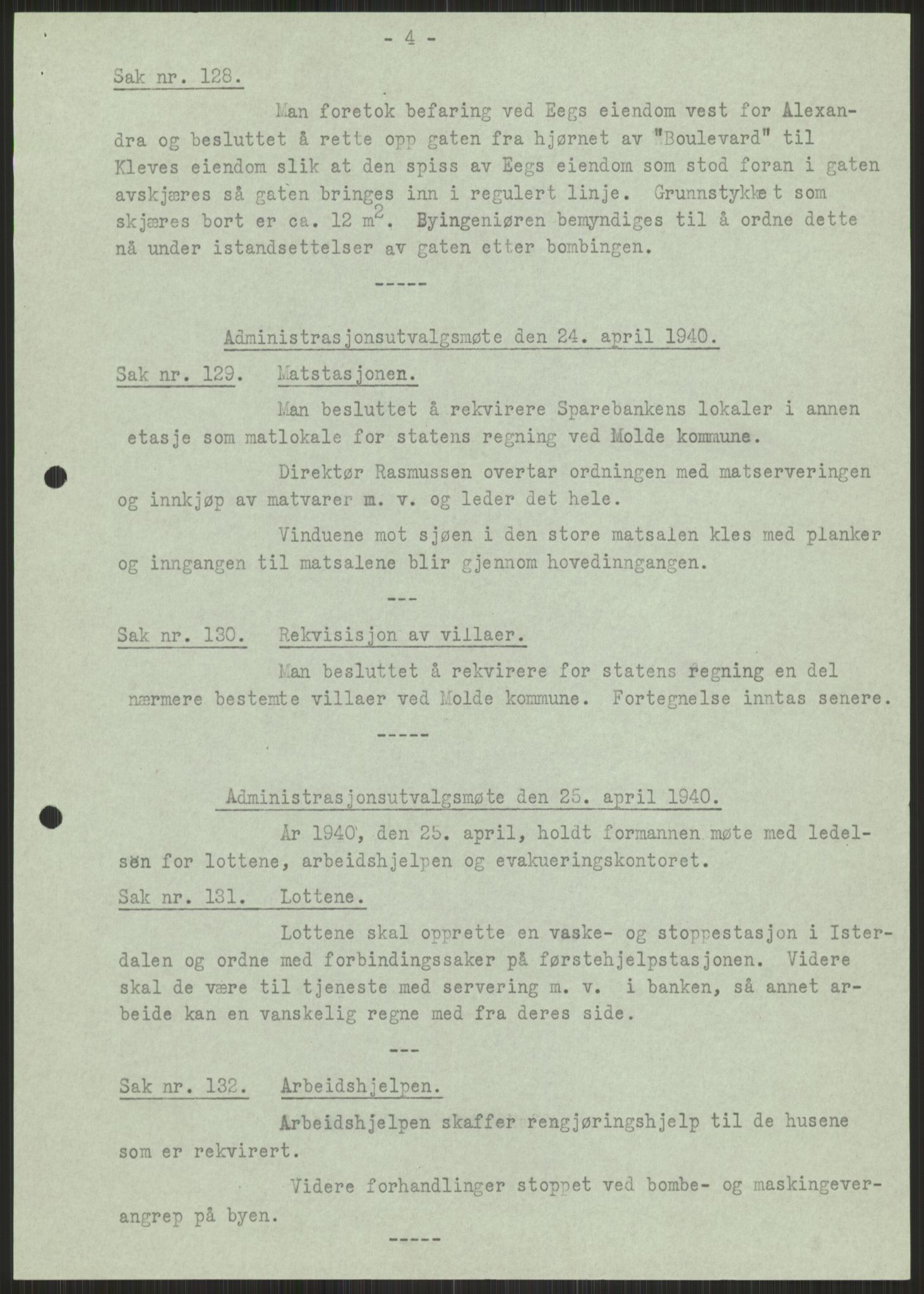 Forsvaret, Forsvarets krigshistoriske avdeling, AV/RA-RAFA-2017/Y/Ya/L0015: II-C-11-31 - Fylkesmenn.  Rapporter om krigsbegivenhetene 1940., 1940, p. 720