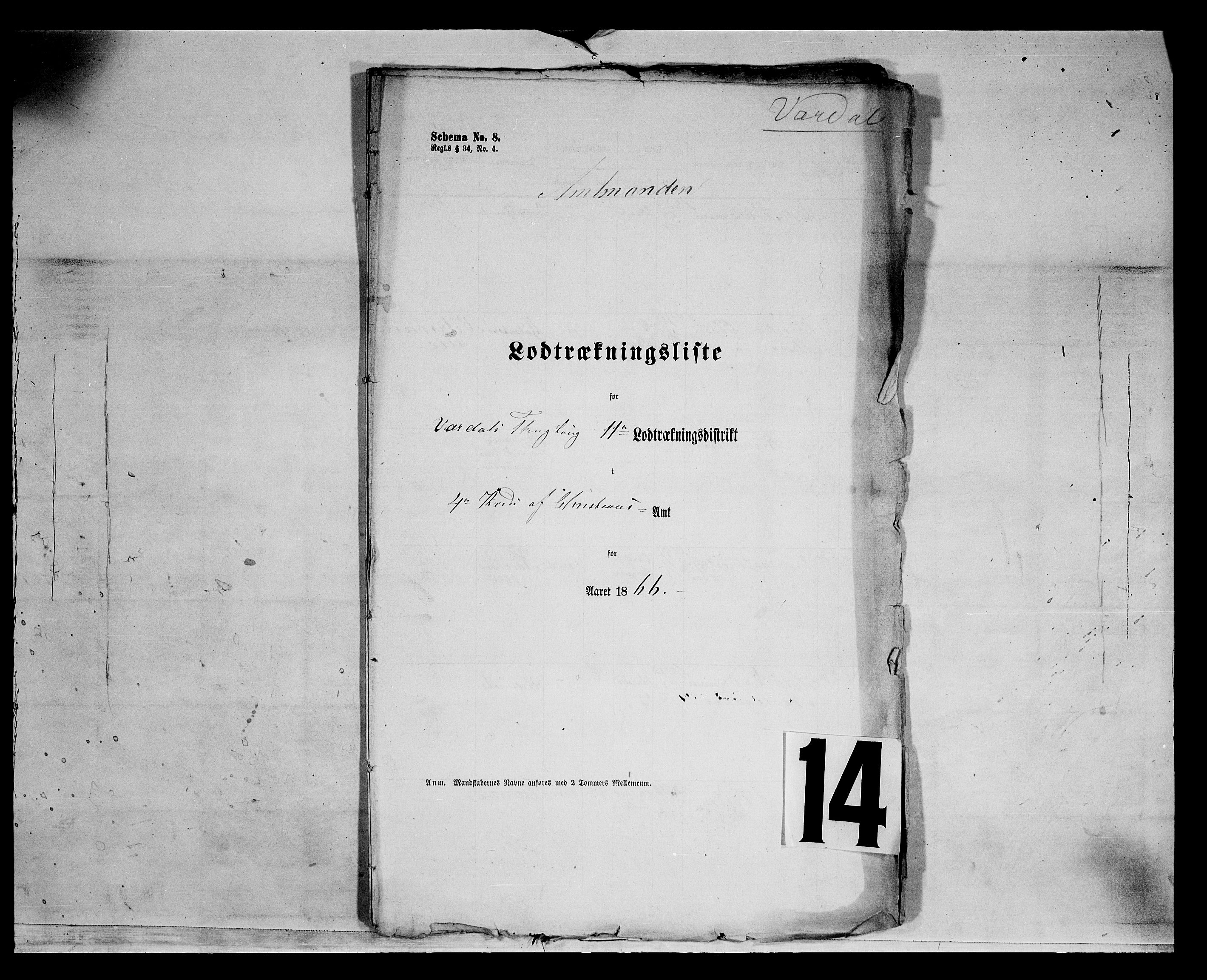 Fylkesmannen i Oppland, AV/SAH-FYO-002/1/K/Kg/L1169: Vardal, Biri og Gjøvik, 1860-1879, p. 7279