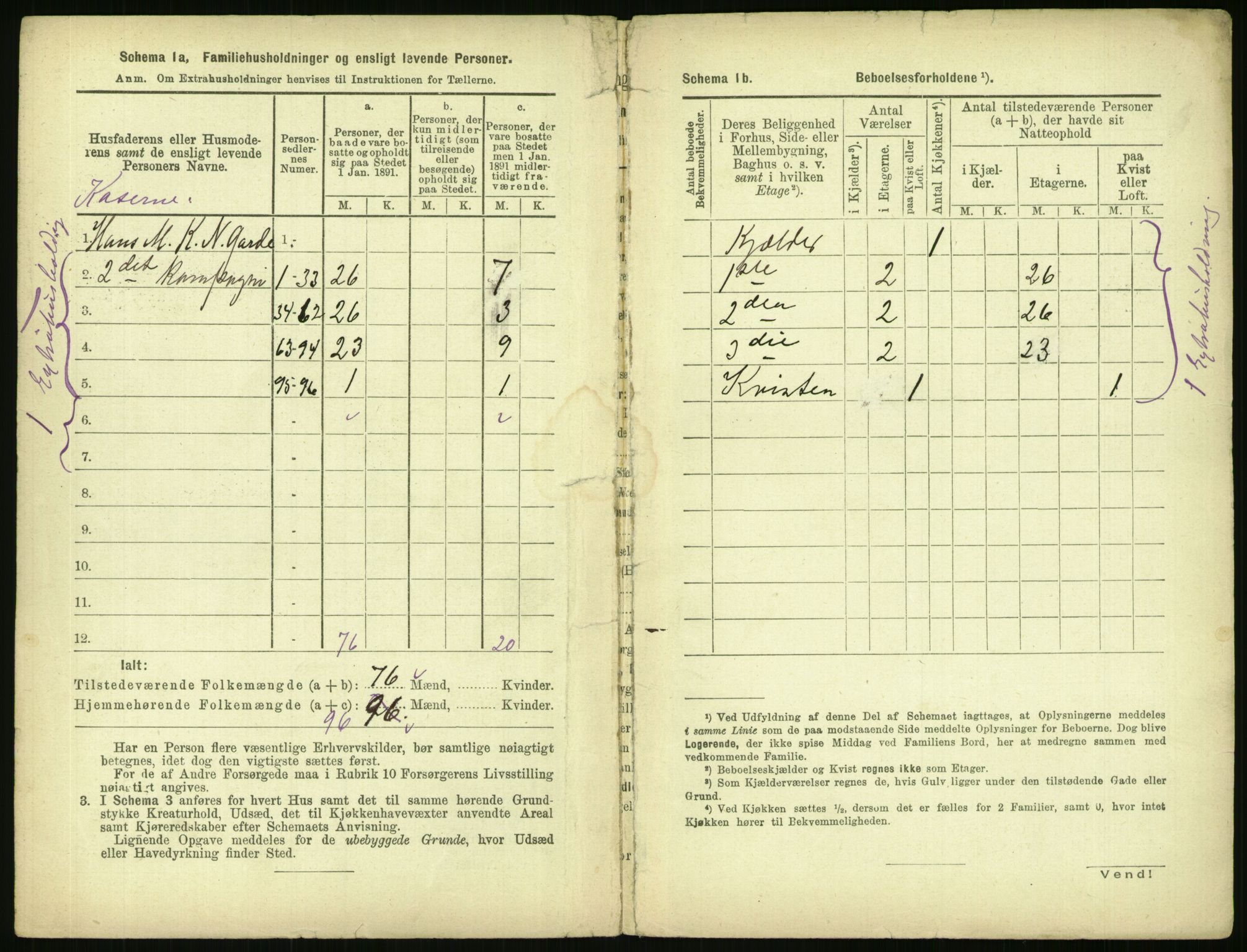 RA, 1891 census for 0301 Kristiania, 1891, p. 55430