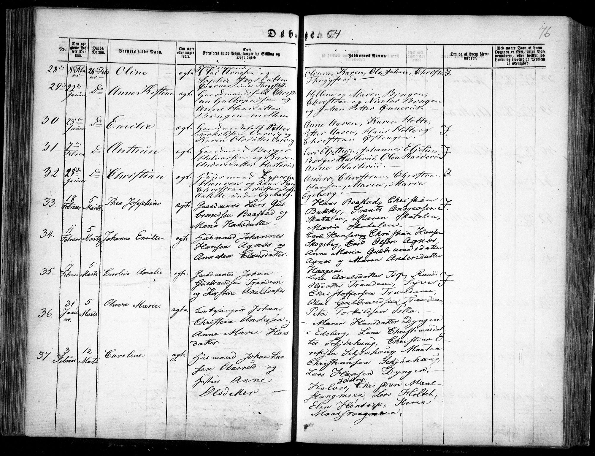 Trøgstad prestekontor Kirkebøker, AV/SAO-A-10925/F/Fa/L0007: Parish register (official) no. I 7, 1845-1854, p. 76