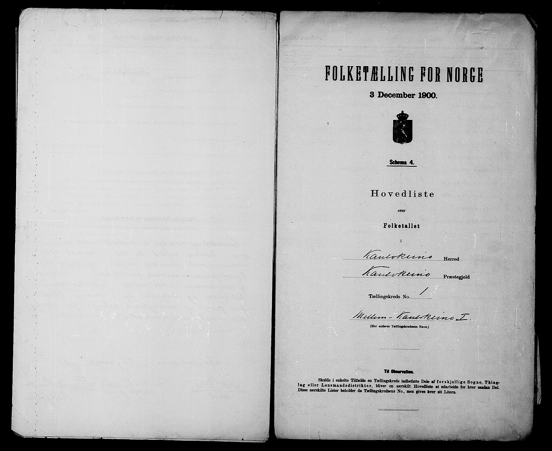 SATØ, 1900 census for Kautokeino, 1900, p. 4