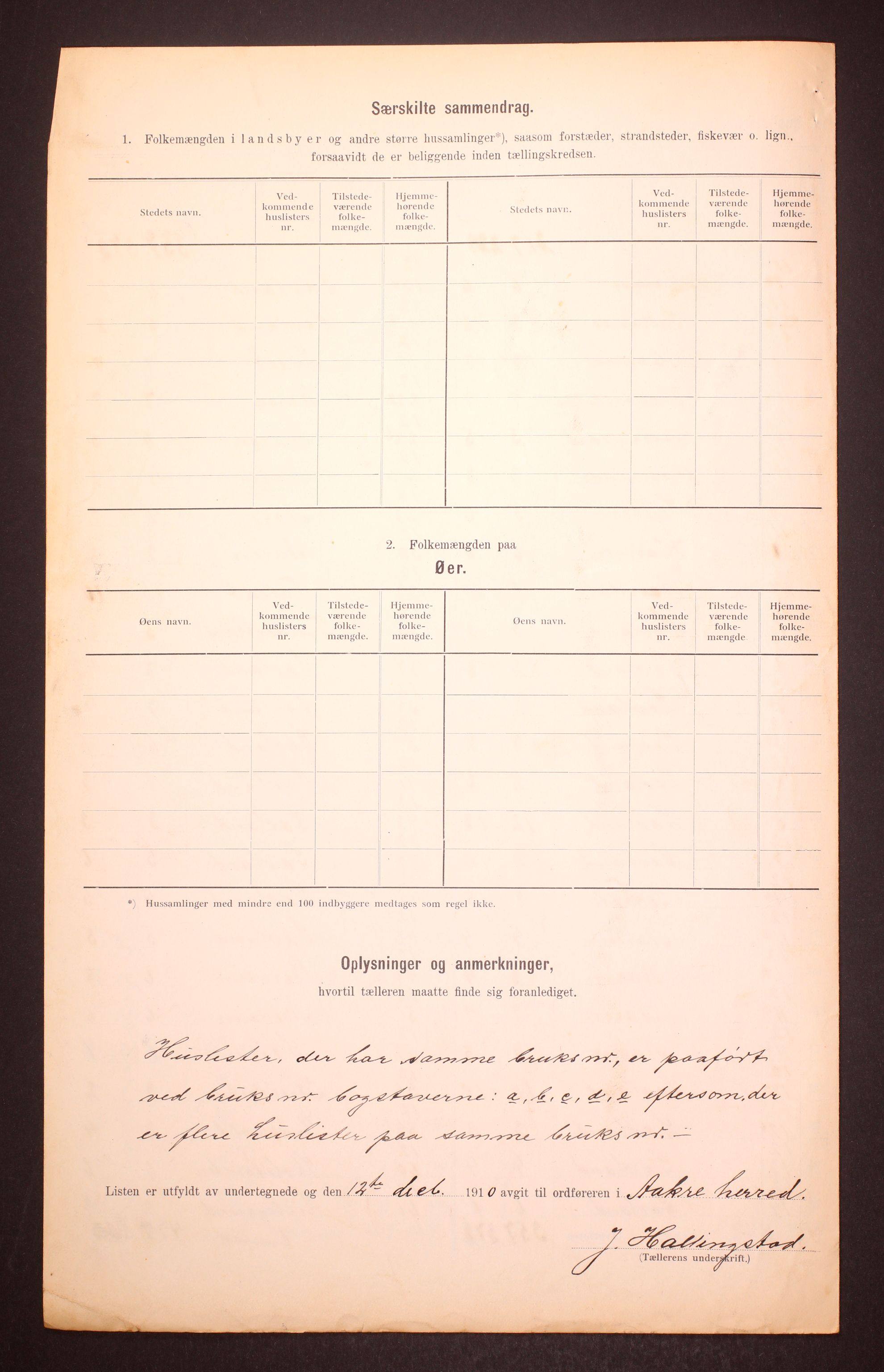 RA, 1910 census for Åkra, 1910, p. 15