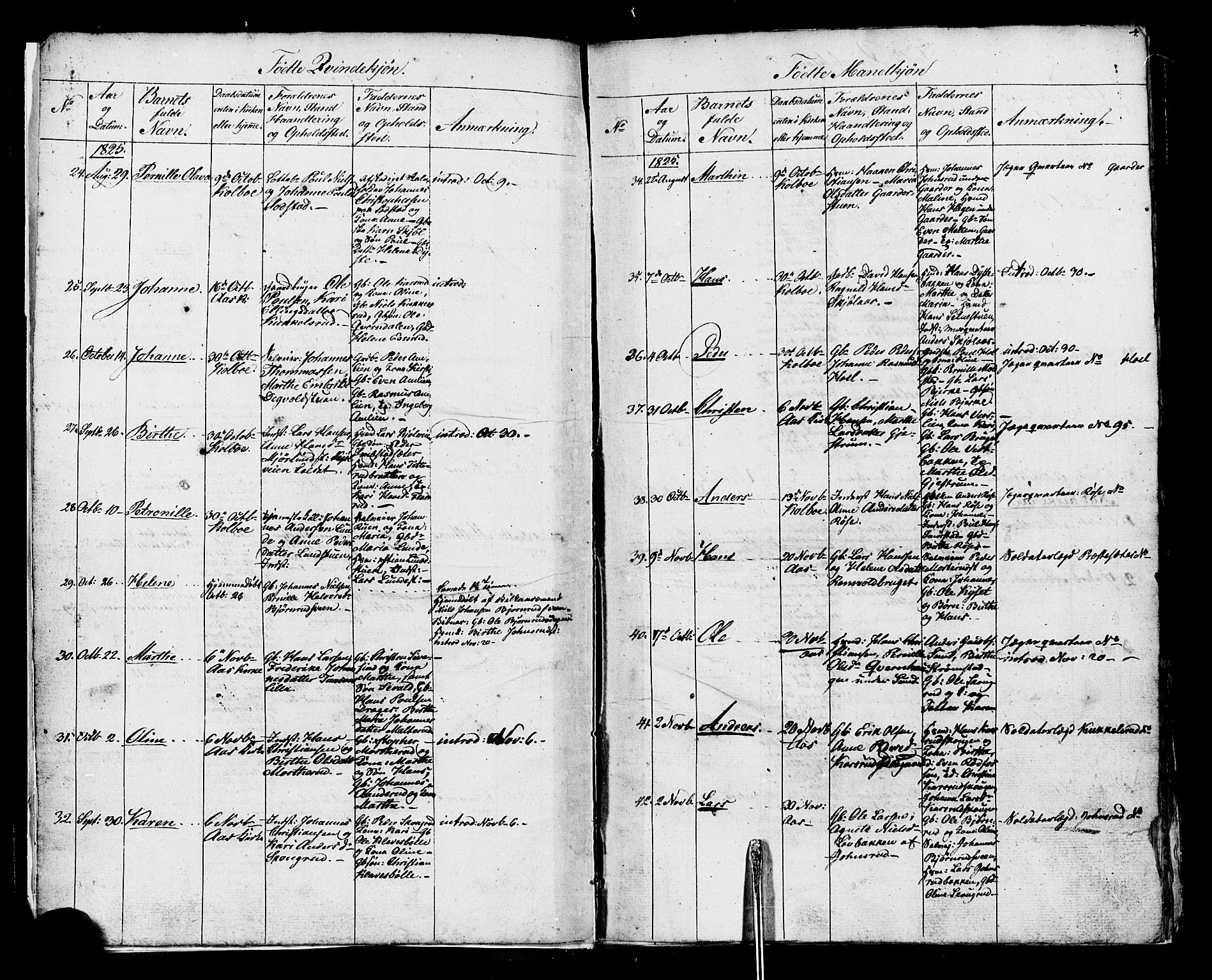Vestre Toten prestekontor, SAH/PREST-108/H/Ha/Haa/L0001: Parish register (official) no. 1, 1825-1826, p. 4