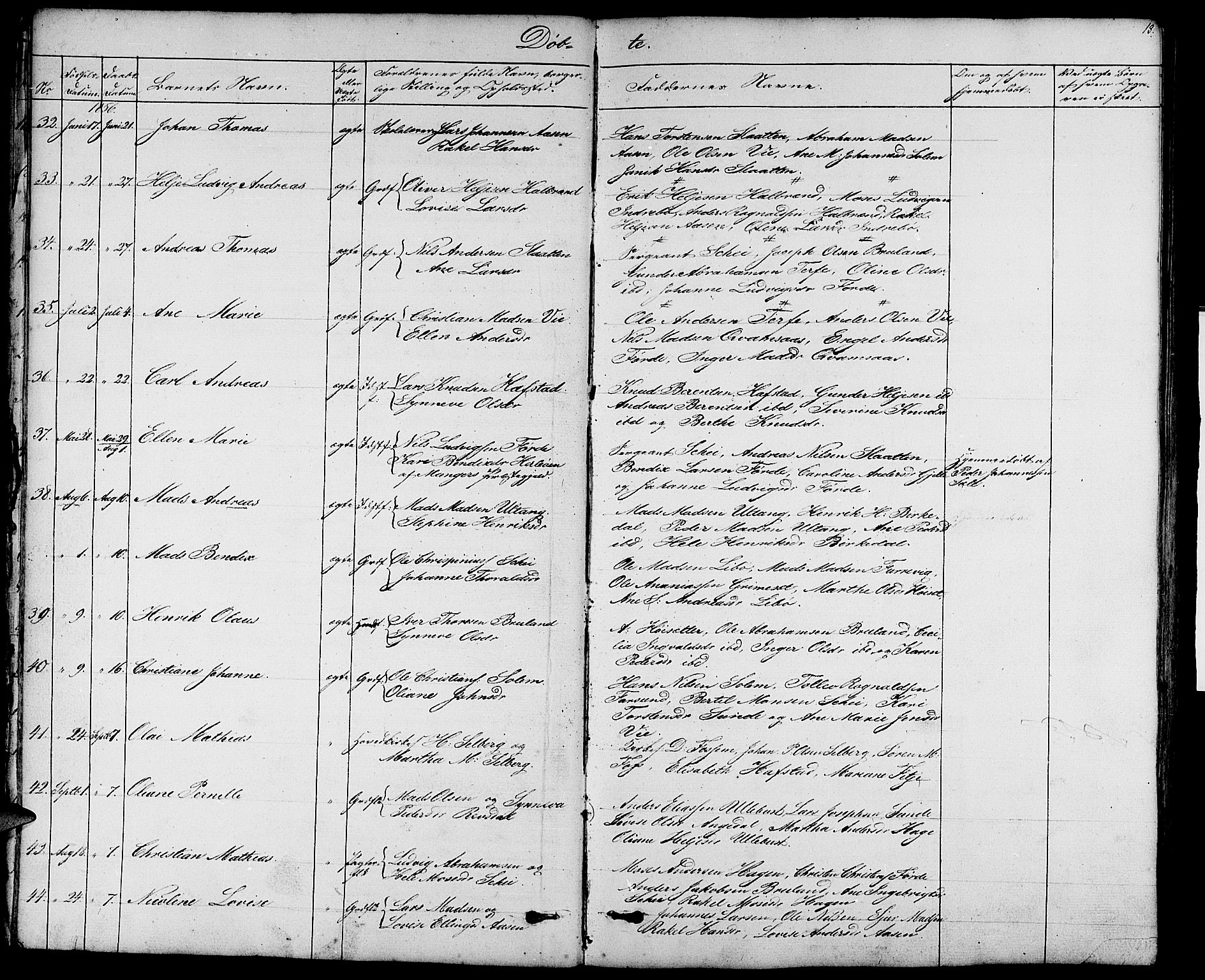 Førde sokneprestembete, AV/SAB-A-79901/H/Hab/Haba/L0001: Parish register (copy) no. A 1, 1853-1880, p. 13