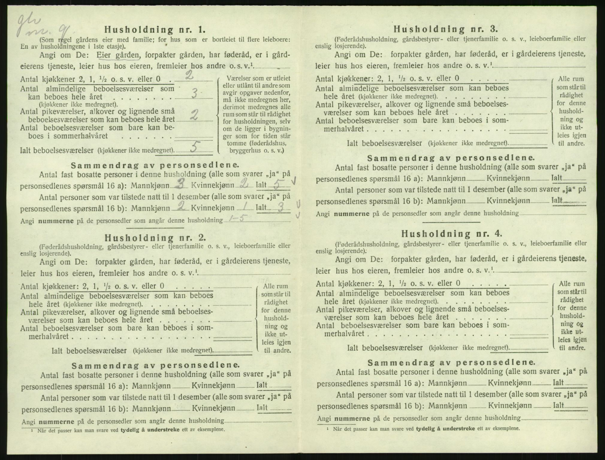 SAK, 1920 census for Vigmostad, 1920, p. 48