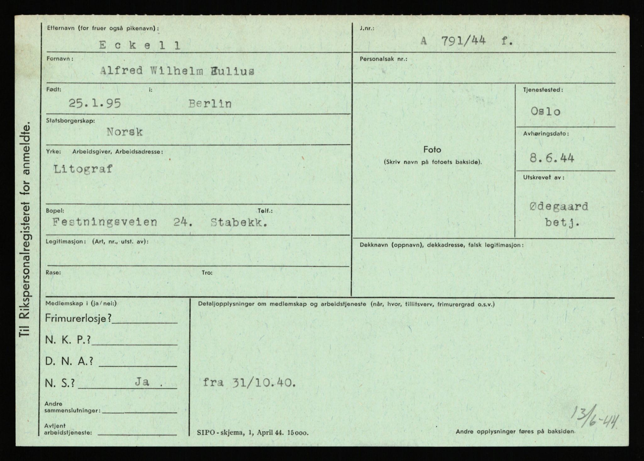 Statspolitiet - Hovedkontoret / Osloavdelingen, AV/RA-S-1329/C/Ca/L0003: Brechan - Eichinger	, 1943-1945, p. 4621