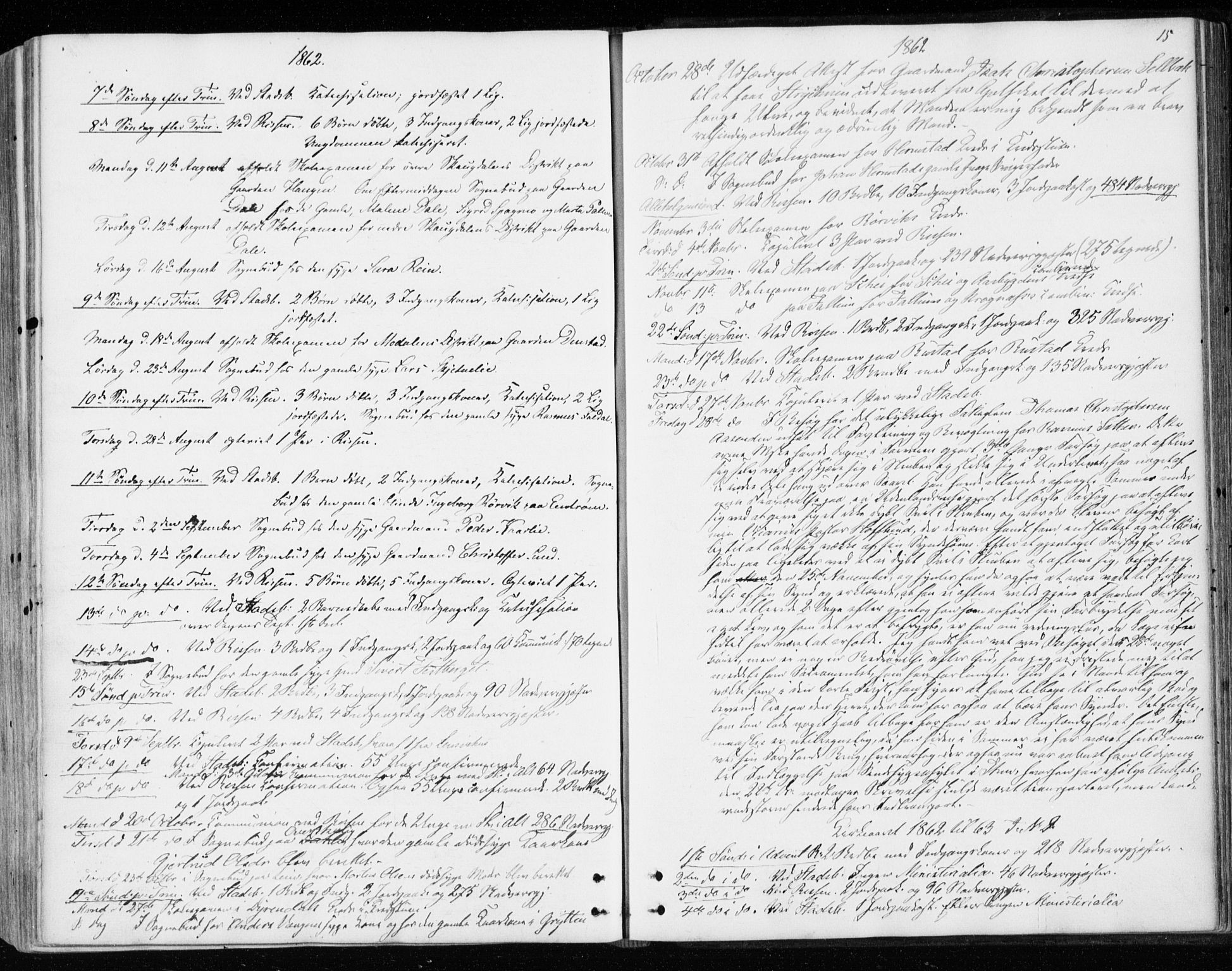 Ministerialprotokoller, klokkerbøker og fødselsregistre - Sør-Trøndelag, SAT/A-1456/646/L0612: Parish register (official) no. 646A10, 1858-1869, p. 15
