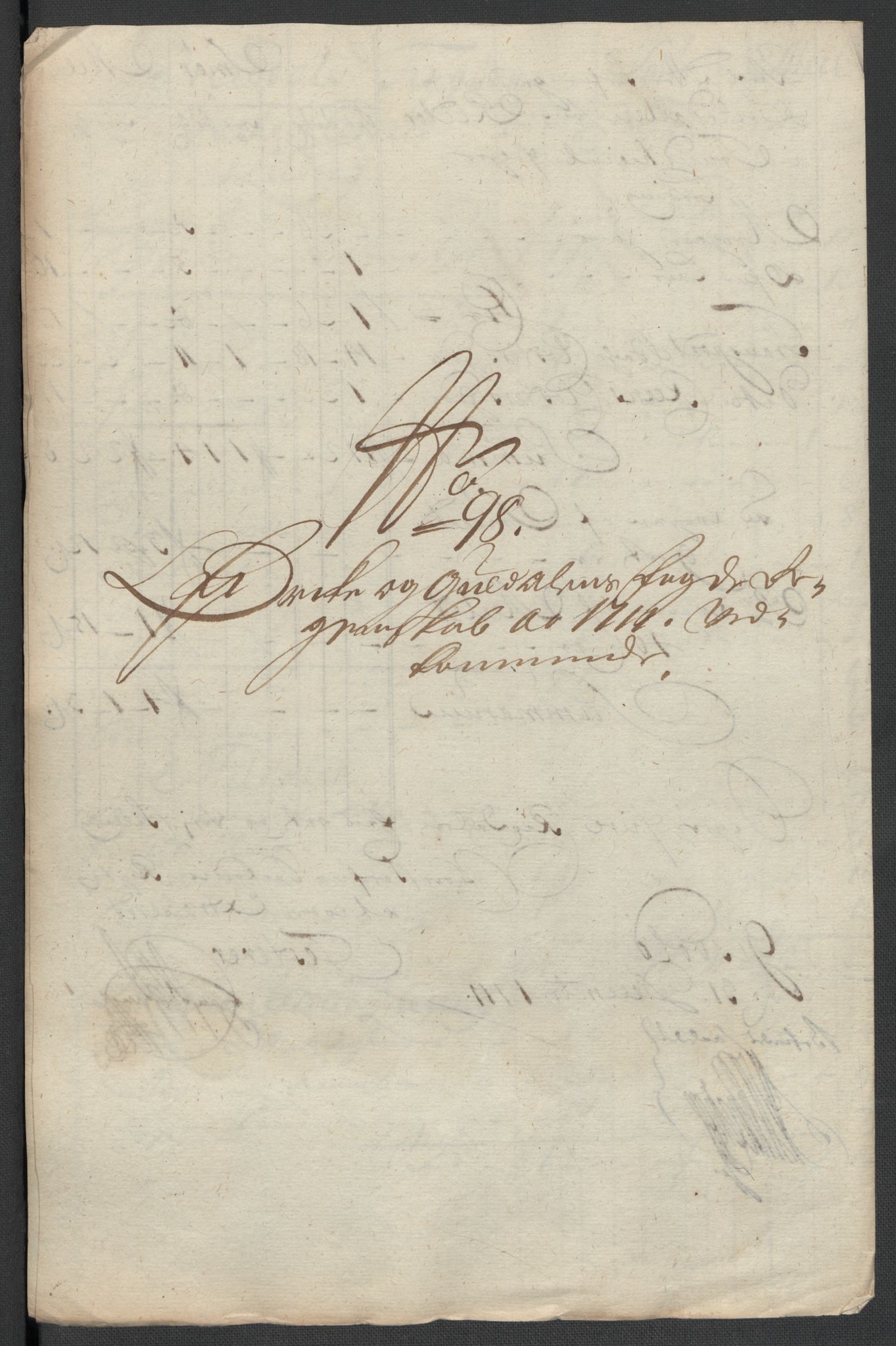 Rentekammeret inntil 1814, Reviderte regnskaper, Fogderegnskap, RA/EA-4092/R60/L3962: Fogderegnskap Orkdal og Gauldal, 1711, p. 280