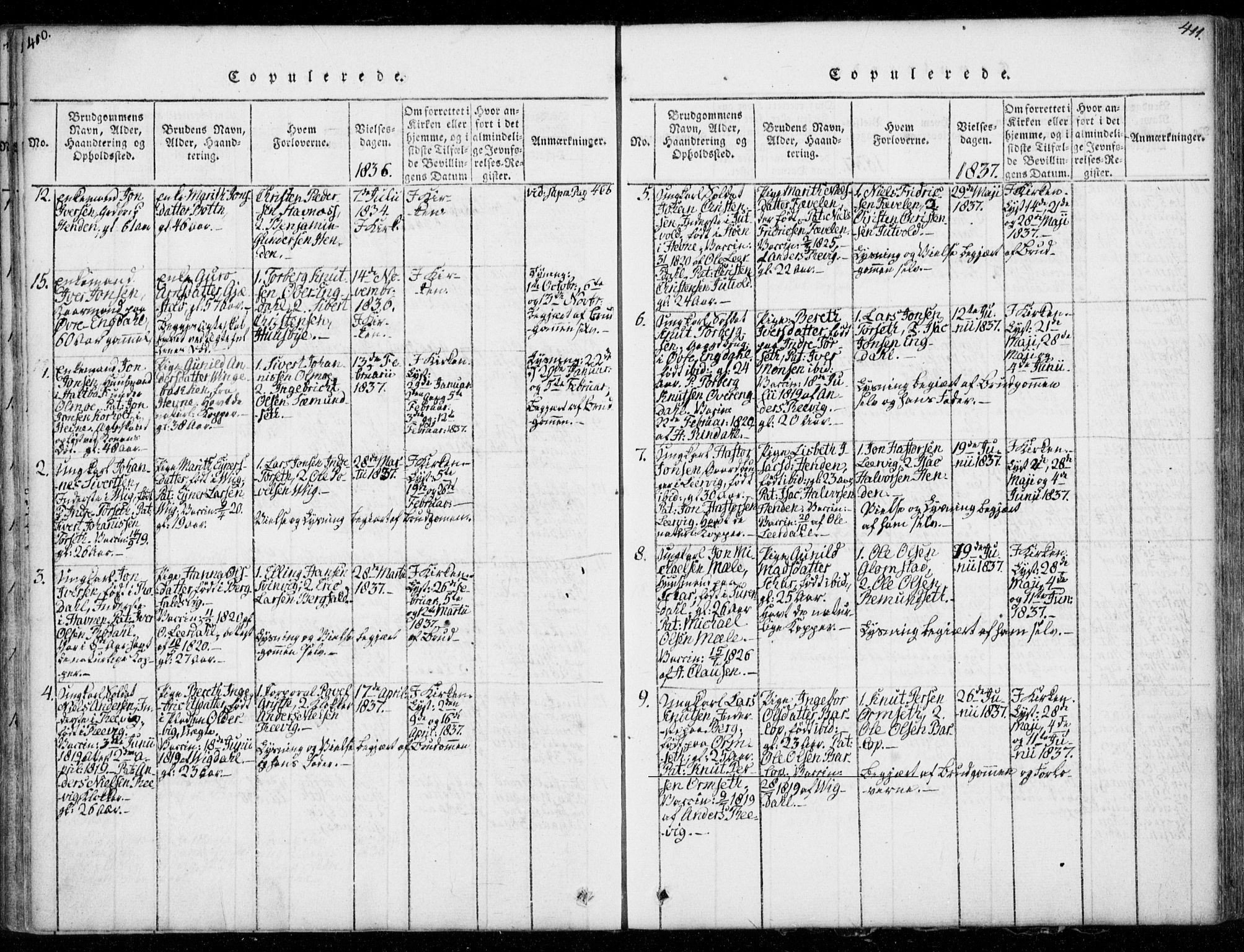 Ministerialprotokoller, klokkerbøker og fødselsregistre - Møre og Romsdal, AV/SAT-A-1454/578/L0903: Parish register (official) no. 578A02, 1819-1838, p. 410-411