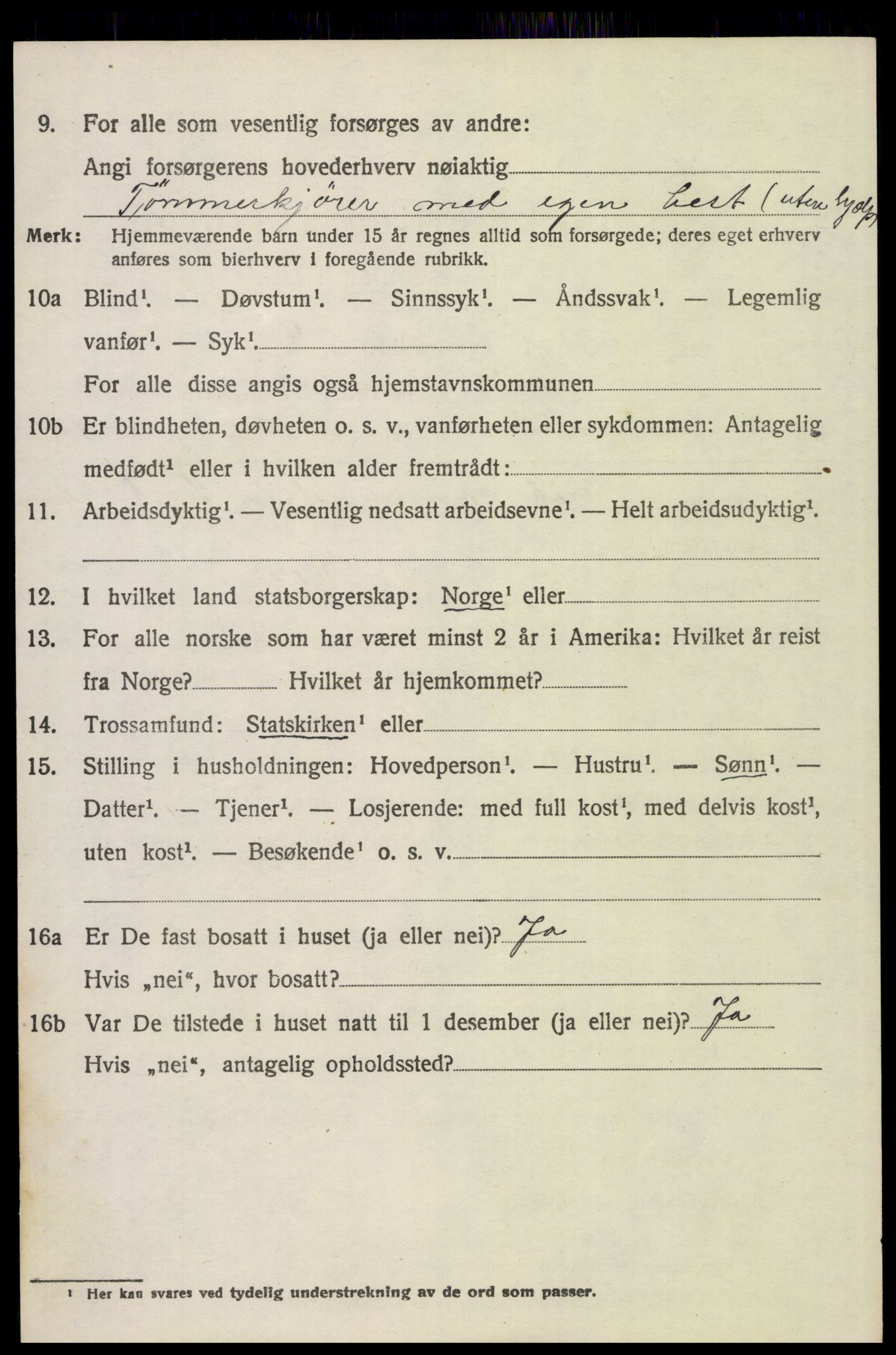 SAH, 1920 census for Trysil, 1920, p. 6562