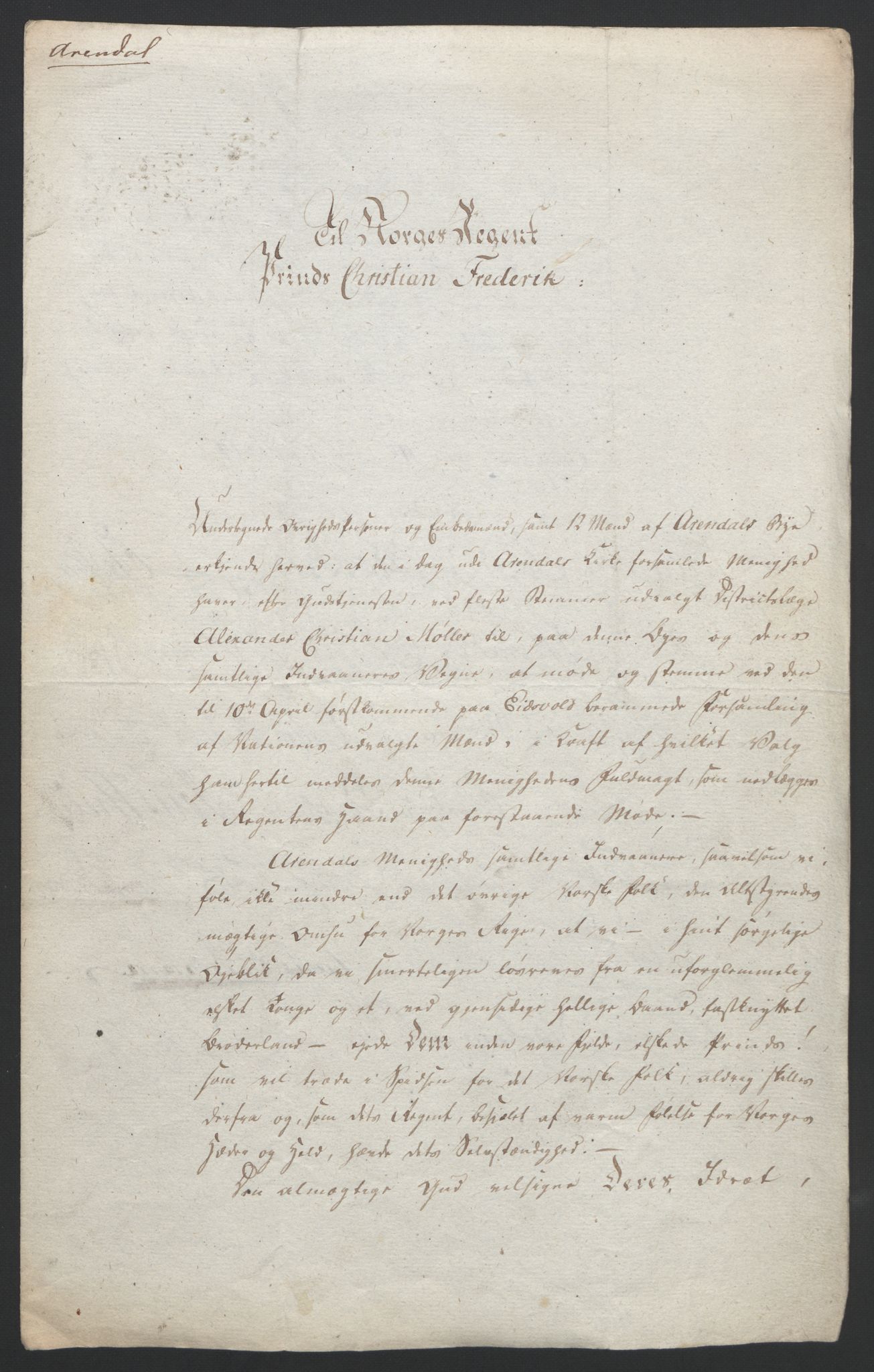 Statsrådssekretariatet, RA/S-1001/D/Db/L0007: Fullmakter for Eidsvollsrepresentantene i 1814. , 1814, p. 3