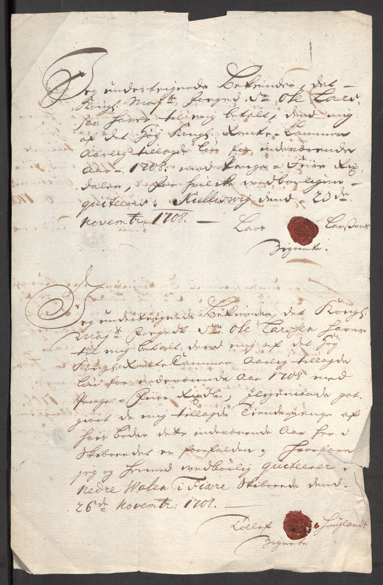 Rentekammeret inntil 1814, Reviderte regnskaper, Fogderegnskap, AV/RA-EA-4092/R48/L2985: Fogderegnskap Sunnhordland og Hardanger, 1708, p. 313