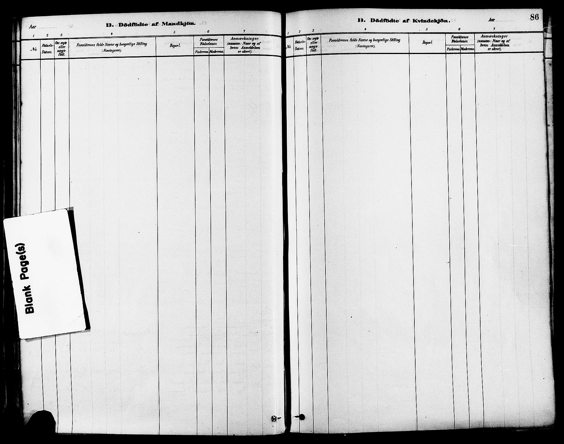 Haugesund sokneprestkontor, SAST/A -101863/H/Ha/Haa/L0003: Parish register (official) no. A 3, 1885-1890, p. 86
