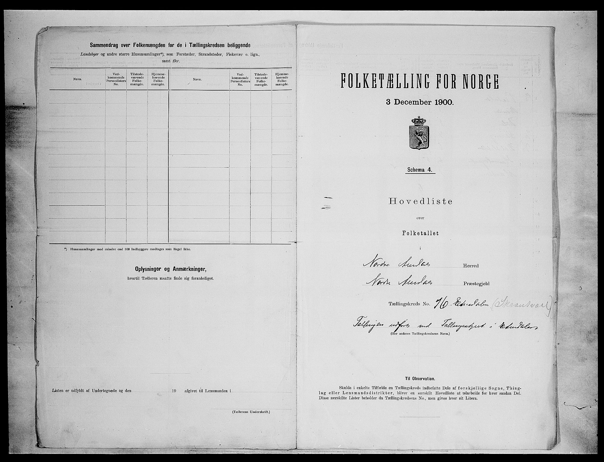 SAH, 1900 census for Nord-Aurdal, 1900, p. 69