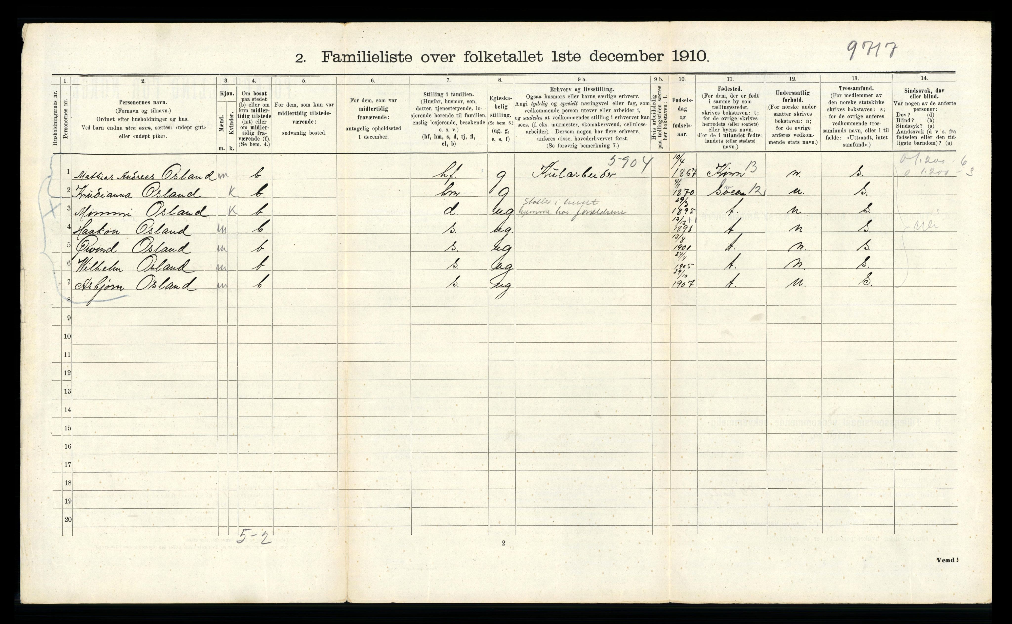 RA, 1910 census for Bergen, 1910, p. 43632