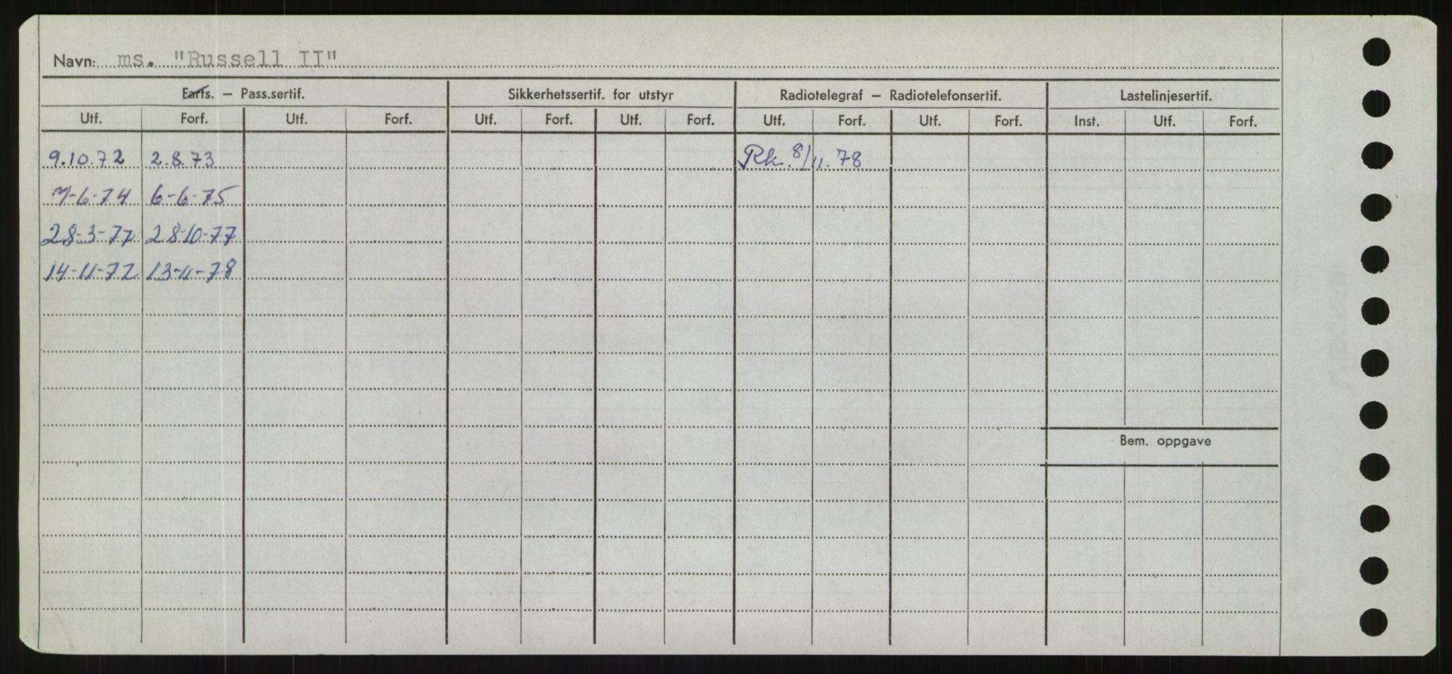 Sjøfartsdirektoratet med forløpere, Skipsmålingen, AV/RA-S-1627/H/Hd/L0031: Fartøy, Rju-Sam, p. 340