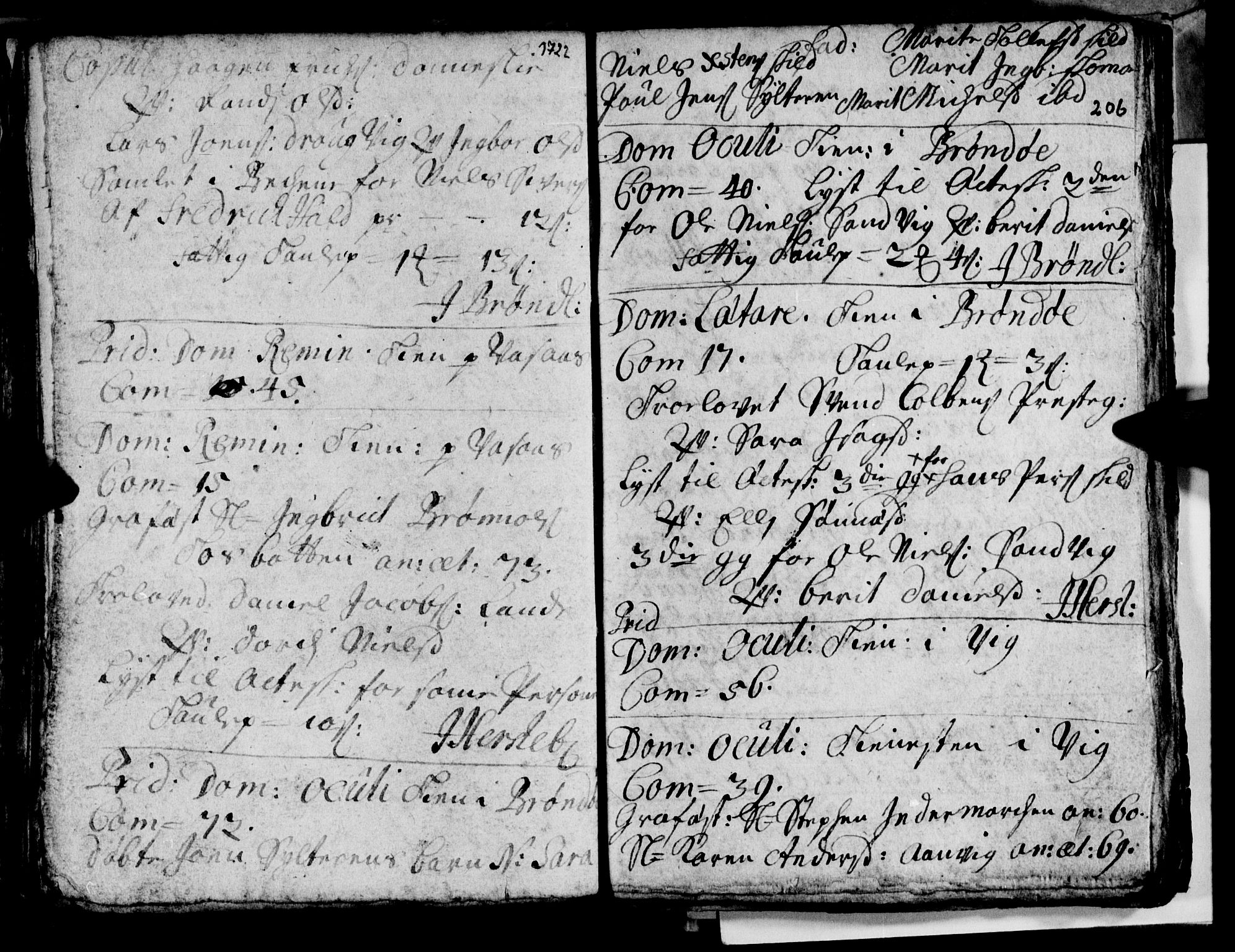 Ministerialprotokoller, klokkerbøker og fødselsregistre - Nordland, AV/SAT-A-1459/813/L0193: Parish register (official) no. 813A03, 1714-1724, p. 206