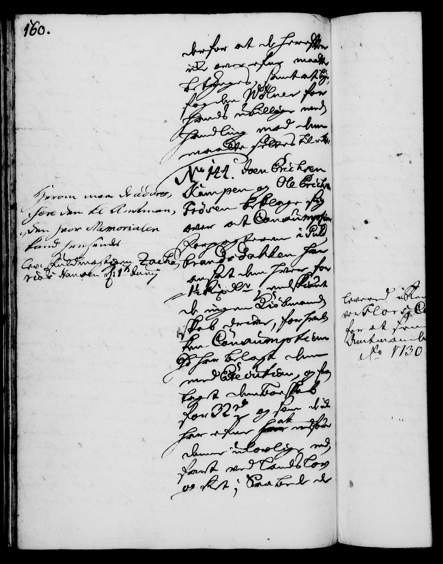 Rentekammeret, Kammerkanselliet, AV/RA-EA-3111/G/Gh/Gha/L0012: Norsk ekstraktmemorialprotokoll (merket RK 53.57), 1730, p. 160