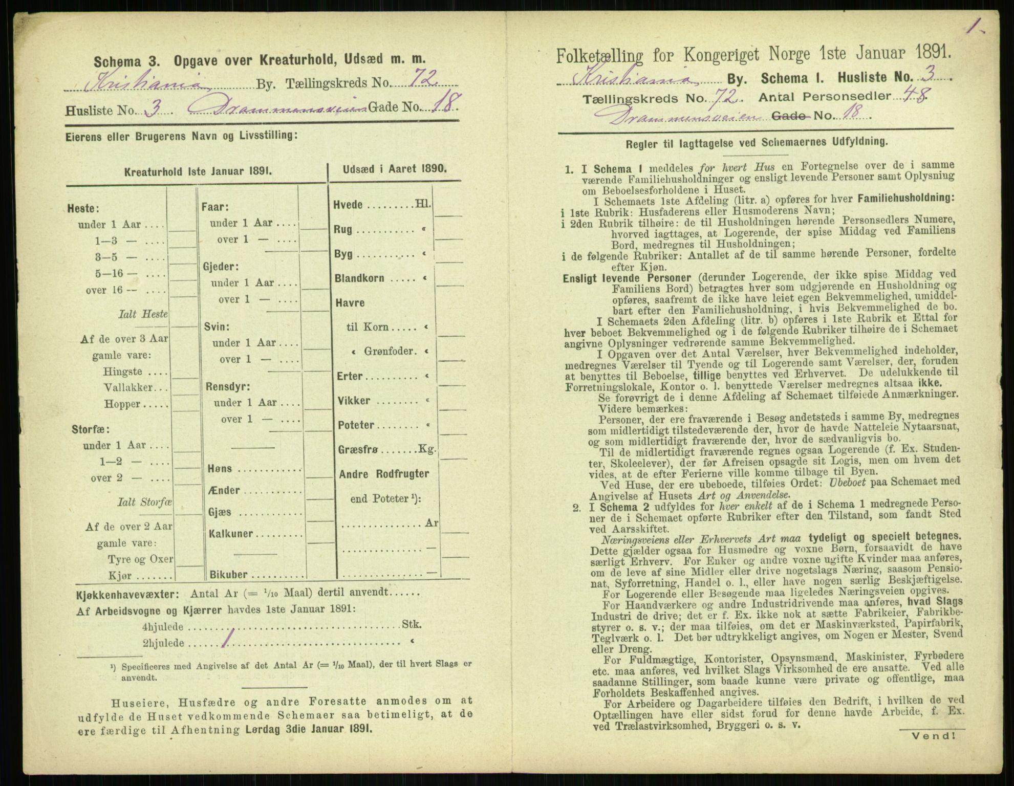 RA, 1891 census for 0301 Kristiania, 1891, p. 39174