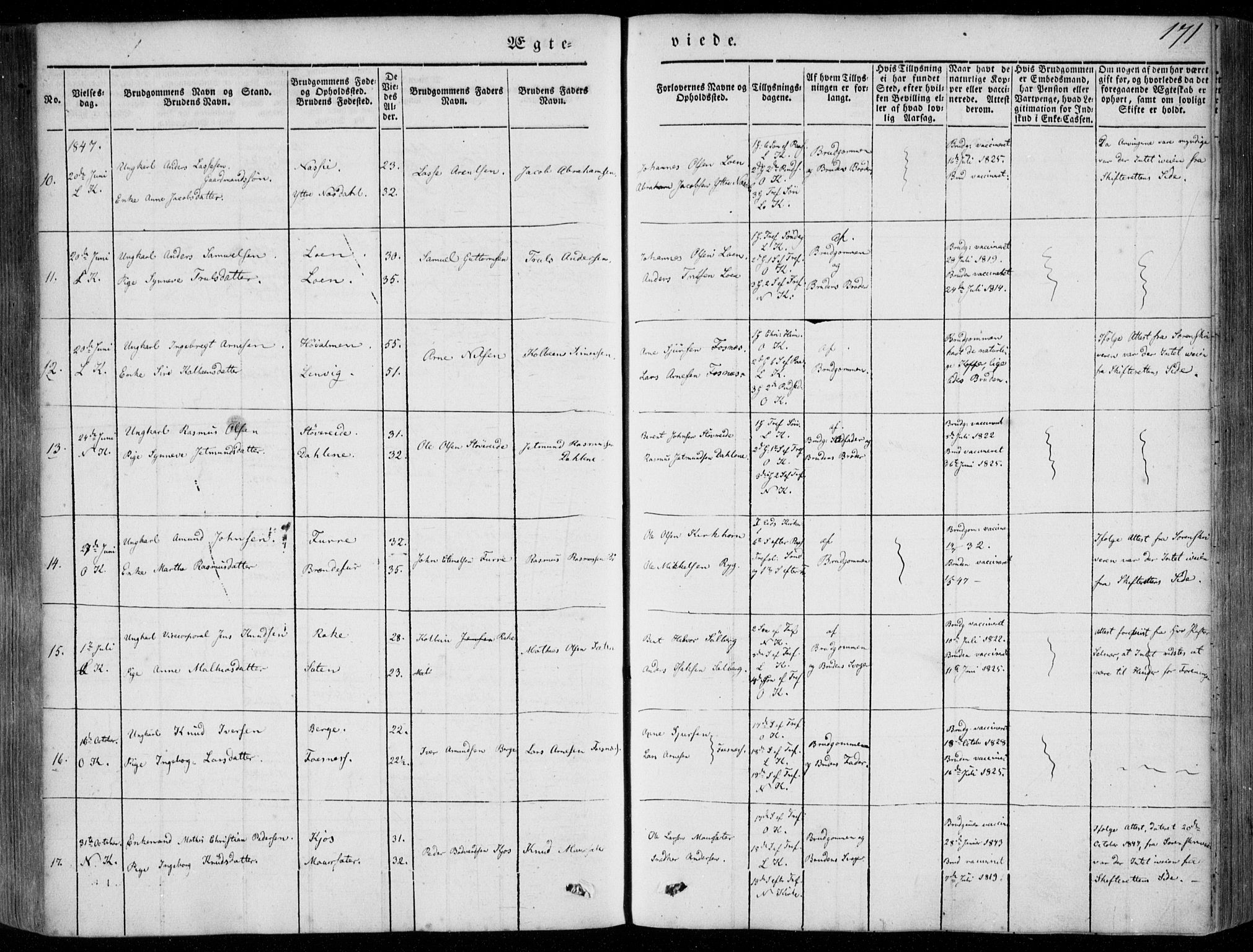 Stryn Sokneprestembete, AV/SAB-A-82501: Parish register (official) no. A 2, 1844-1861, p. 171