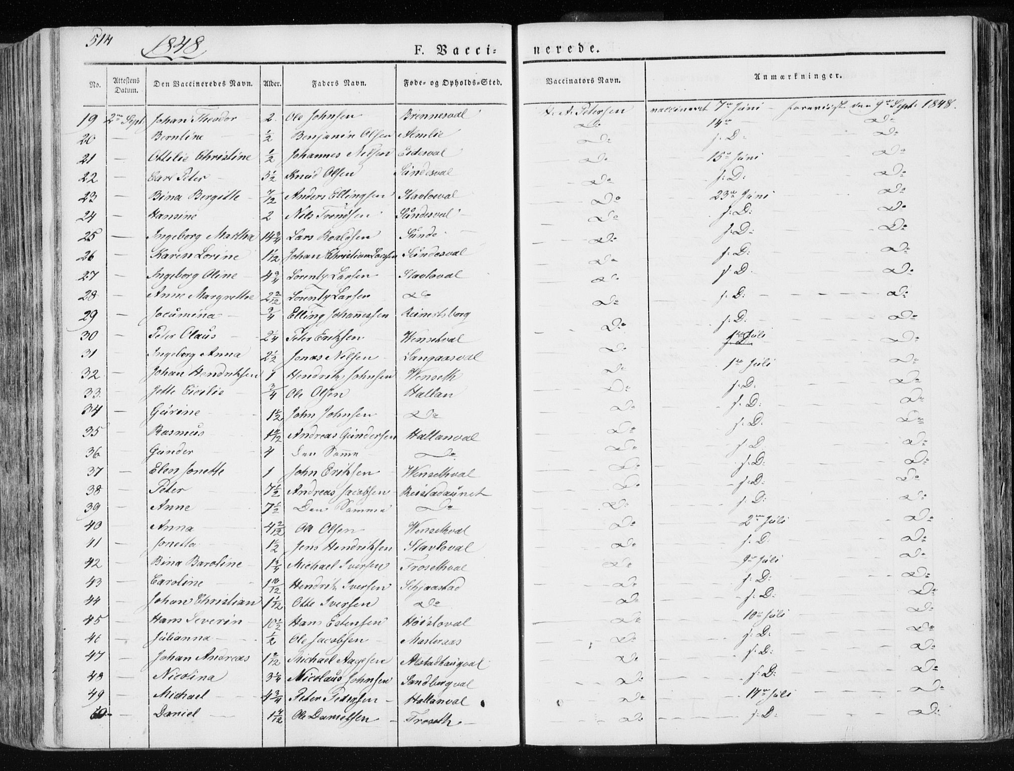 Ministerialprotokoller, klokkerbøker og fødselsregistre - Nord-Trøndelag, SAT/A-1458/717/L0154: Parish register (official) no. 717A06 /1, 1836-1849, p. 514