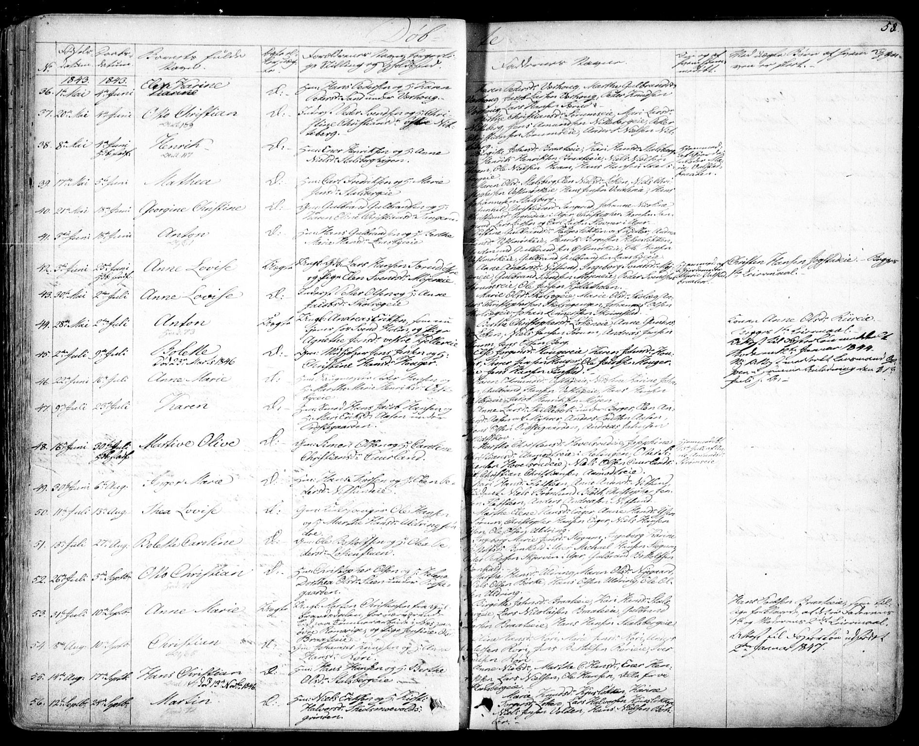 Skedsmo prestekontor Kirkebøker, SAO/A-10033a/F/Fa/L0009: Parish register (official) no. I 9, 1830-1853, p. 58