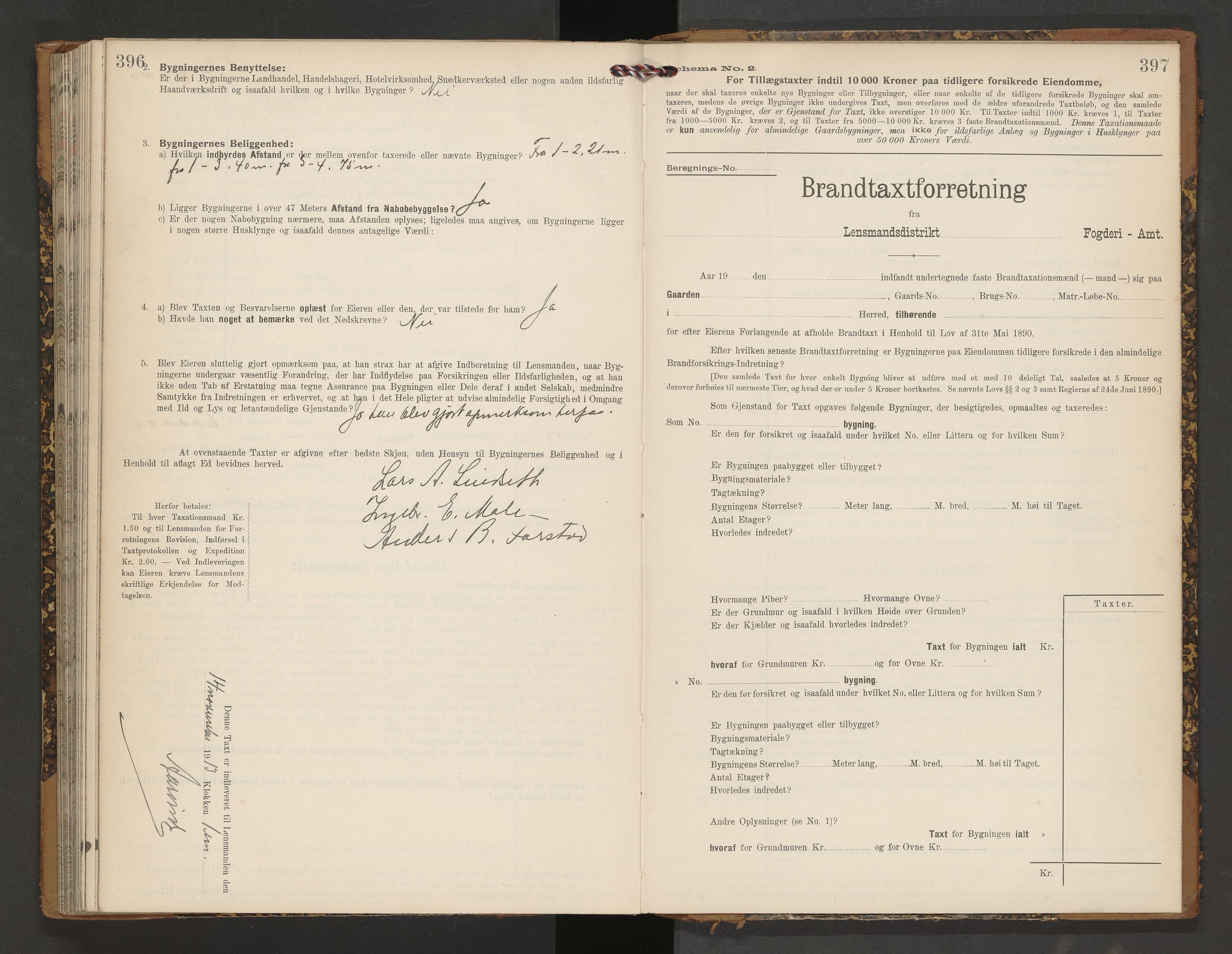 Norges Brannkasse Vågøy og Sund, AV/SAT-A-5504/Fb/L0002: Branntakstprotokoll, 1904-1913, p. 396-397