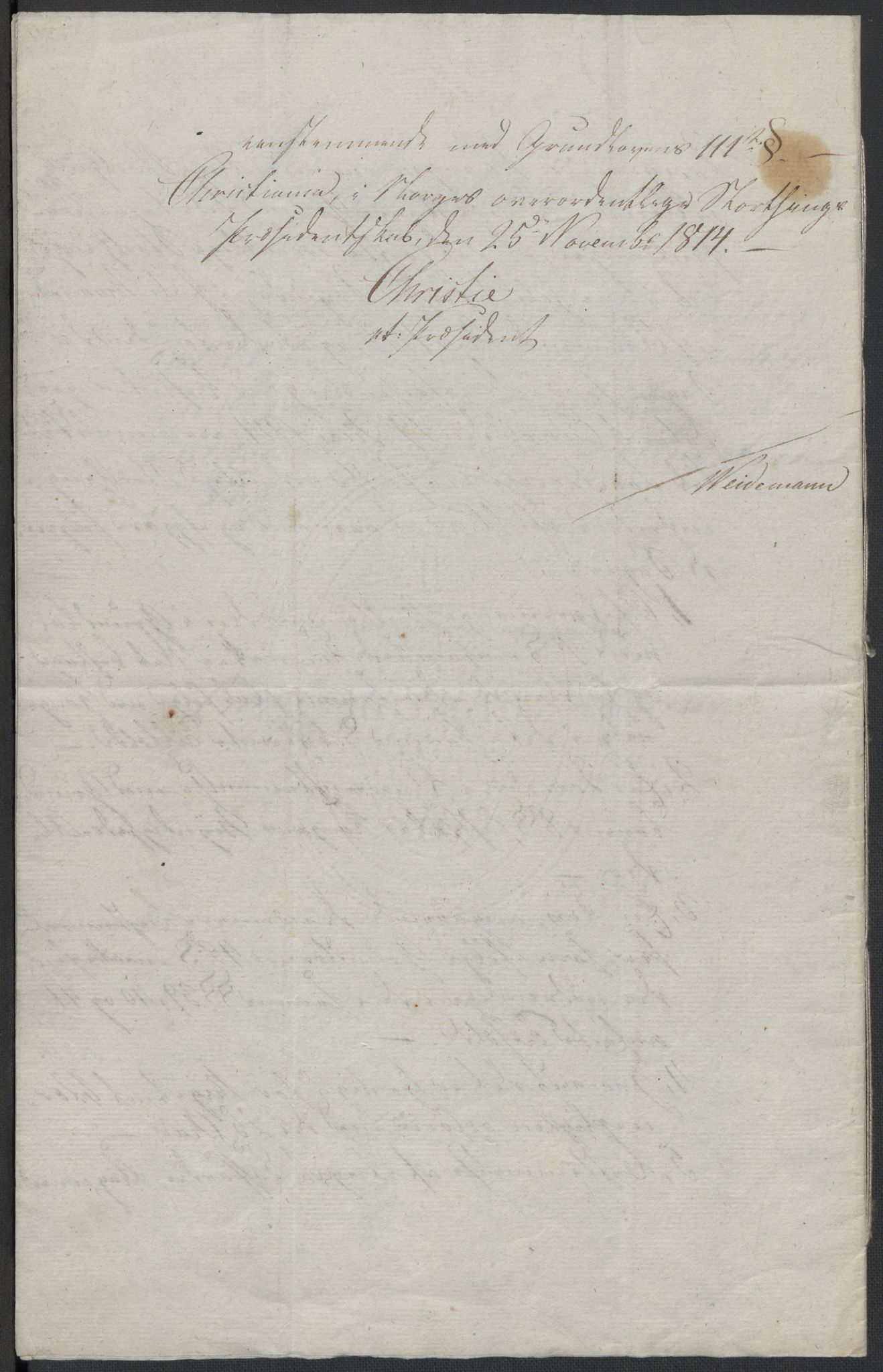 Christie, Wilhelm Frimann Koren, RA/PA-0014/F/L0004: Christies dokumenter fra 1814, 1814, p. 228