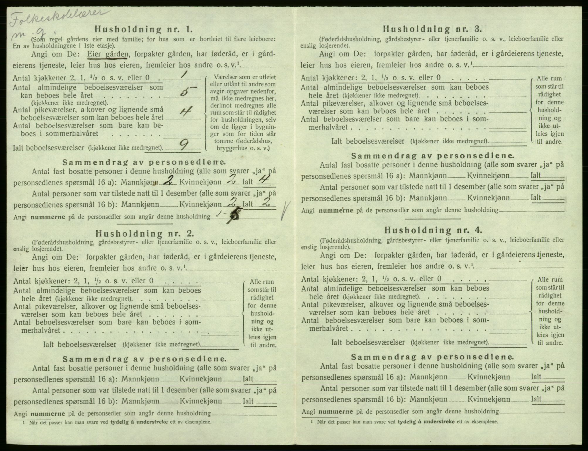 SAB, 1920 census for Kinsarvik, 1920, p. 230