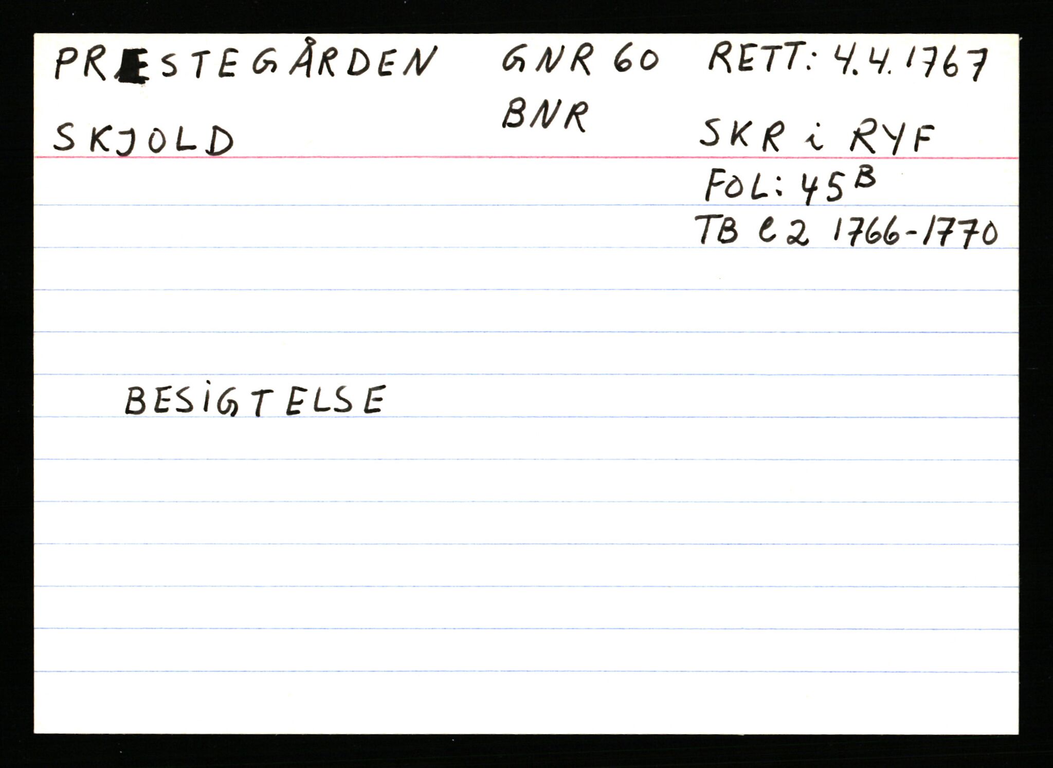 Statsarkivet i Stavanger, AV/SAST-A-101971/03/Y/Ym/L0045: Åstedskort sortert etter gårdsnavn: Prestegården - Rapstad, 1600-1950, p. 117