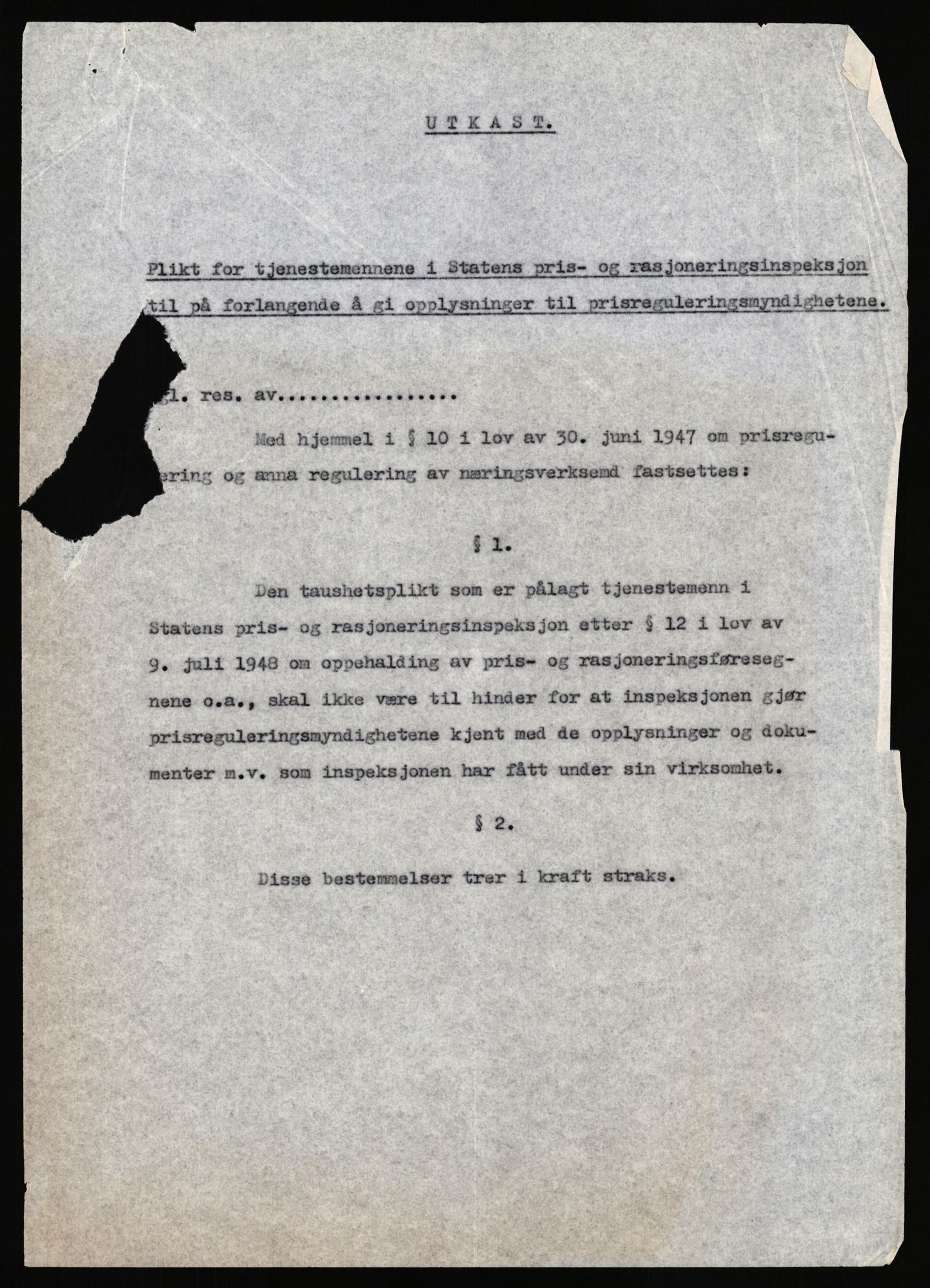 Justisdepartementet, Lovavdelingen, AV/RA-S-3212/D/Dh/L0284/0001: Lover / Uttalelser om lovutkast: Jnr. 455 - 1757. 3 mapper, 1950, p. 676