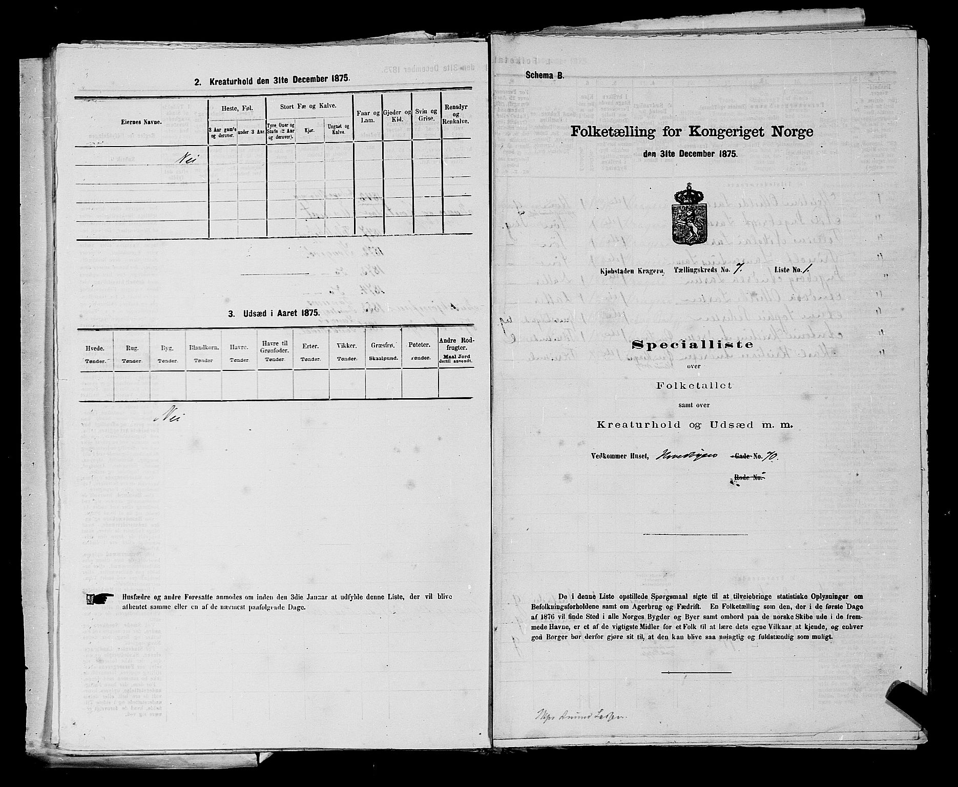 SAKO, 1875 census for 0801P Kragerø, 1875, p. 148