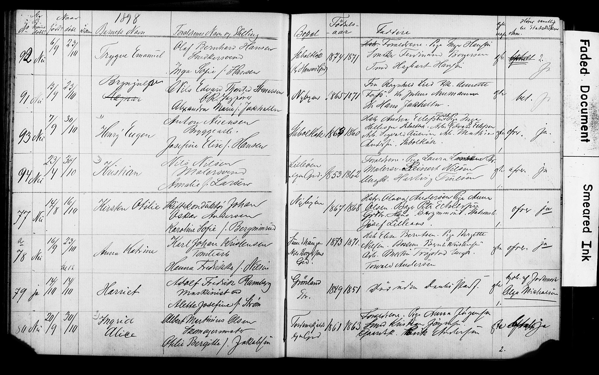 Strømsø kirkebøker, AV/SAKO-A-246/Y/Ya/L0005: Parish register draft no. I 5, 1897-1903