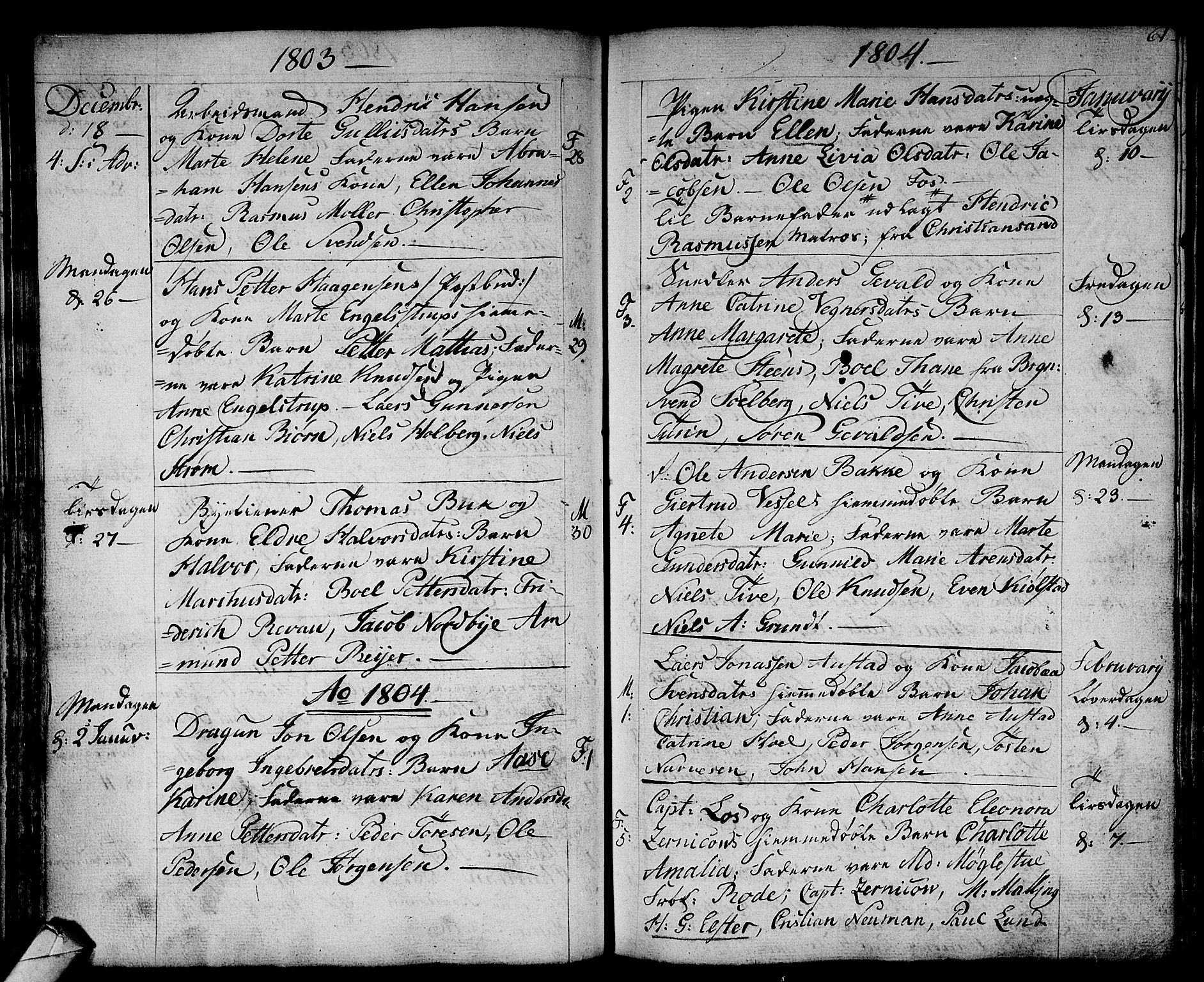 Strømsø kirkebøker, SAKO/A-246/F/Fa/L0010: Parish register (official) no. I 10, 1792-1822, p. 61