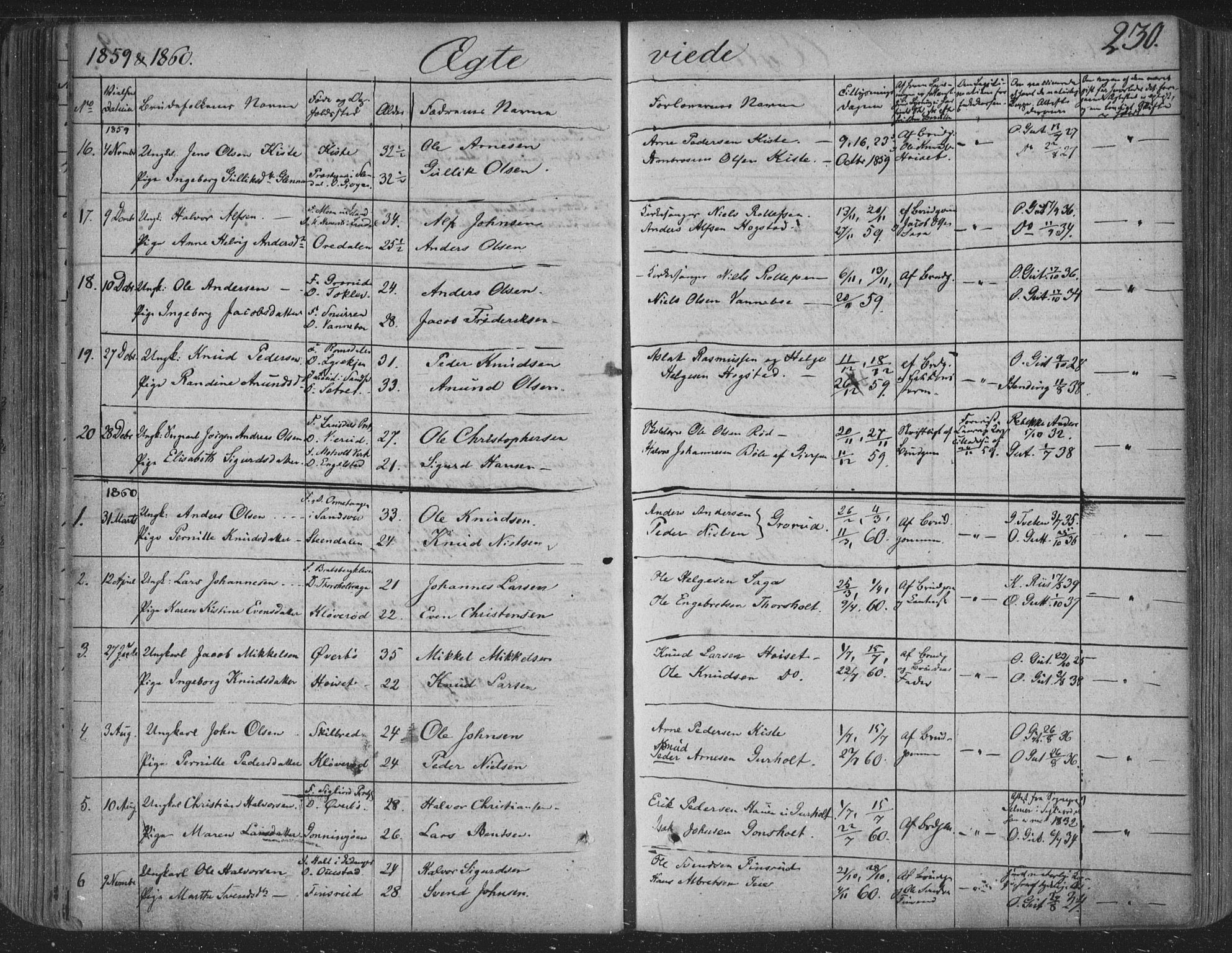 Siljan kirkebøker, SAKO/A-300/F/Fa/L0001: Parish register (official) no. 1, 1831-1870, p. 230