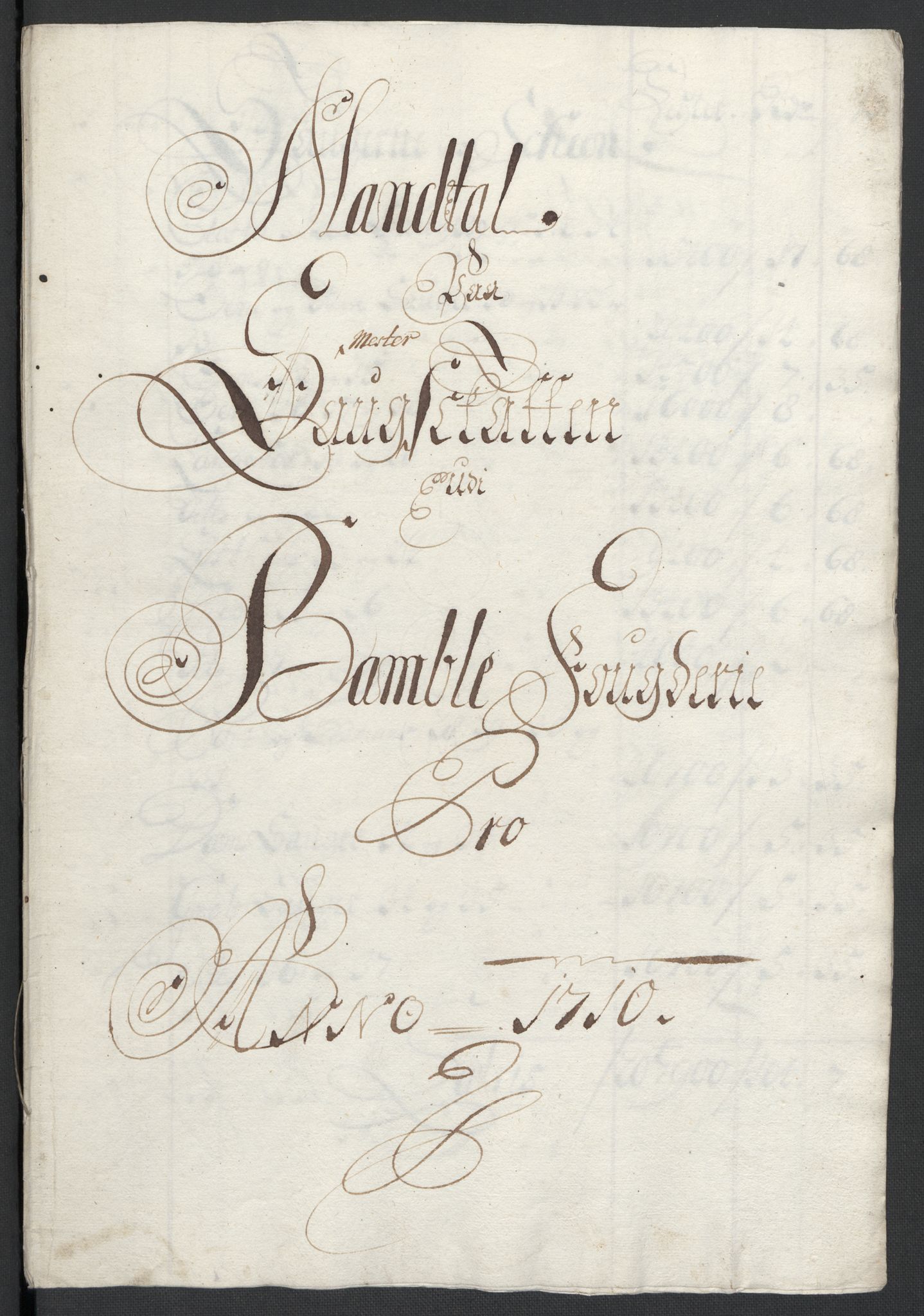 Rentekammeret inntil 1814, Reviderte regnskaper, Fogderegnskap, RA/EA-4092/R36/L2119: Fogderegnskap Øvre og Nedre Telemark og Bamble, 1710, p. 53